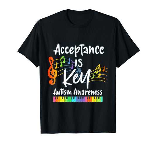 Acceptance Is Key Autism Awareness T-Shirt - Custom Art Print Men Women - T-Shirt, Sweatshirt, Hoodie