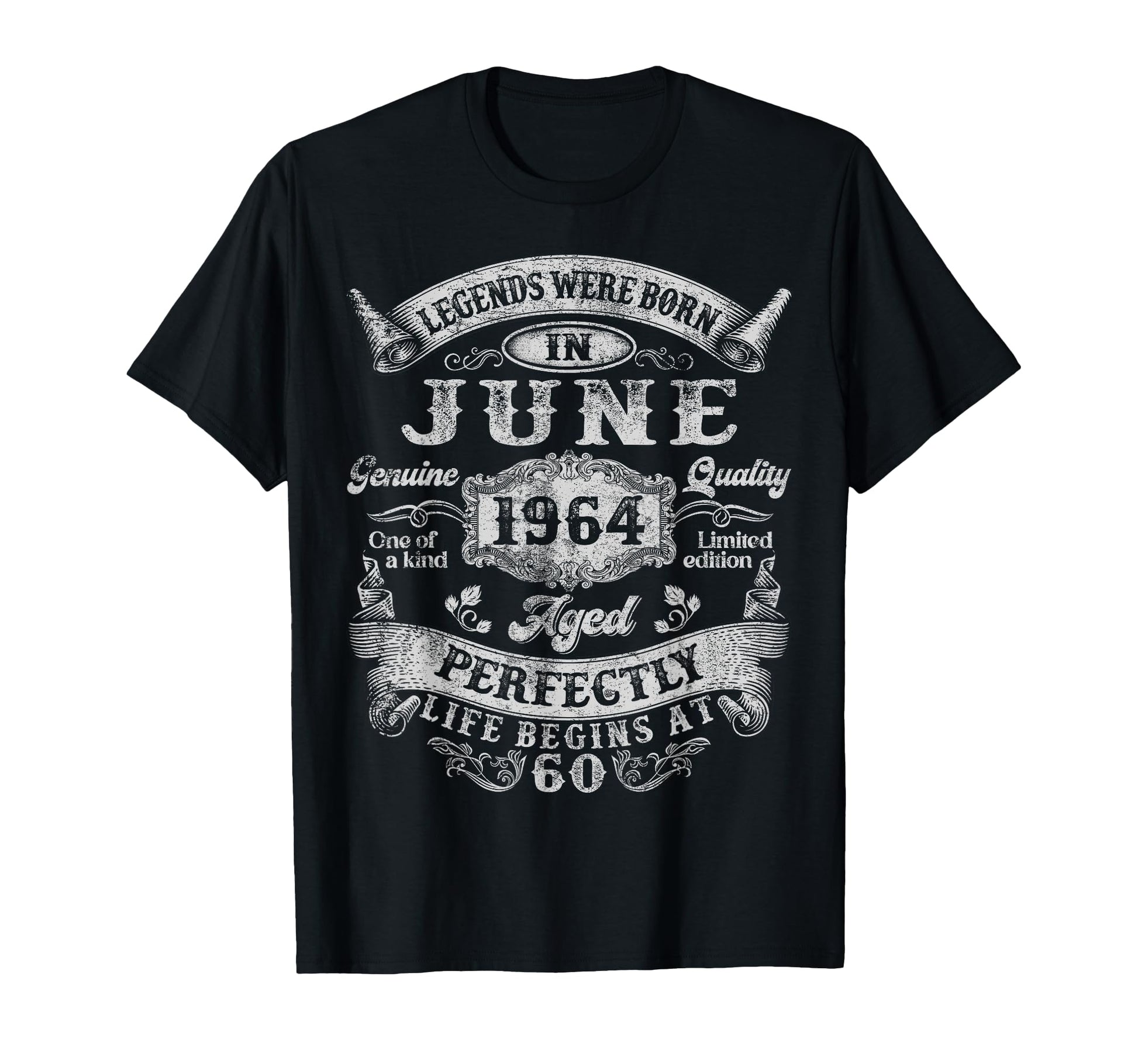 Legend Born June 1964 60Th T-Shirt - Fun Novelty Design for Adults - T-Shirt, Sweatshirt, Hoodie