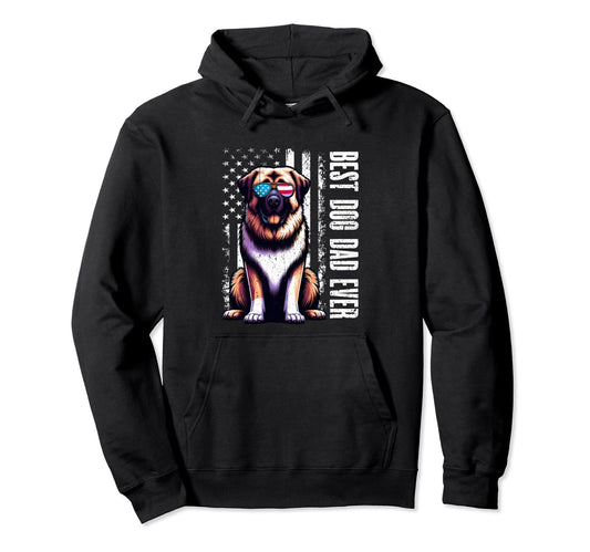 Anatolian Shepherd Best Dog Dad Ever Hoodie - Minimalist Print for Adults - T-Shirt, Sweatshirt, Hoodie