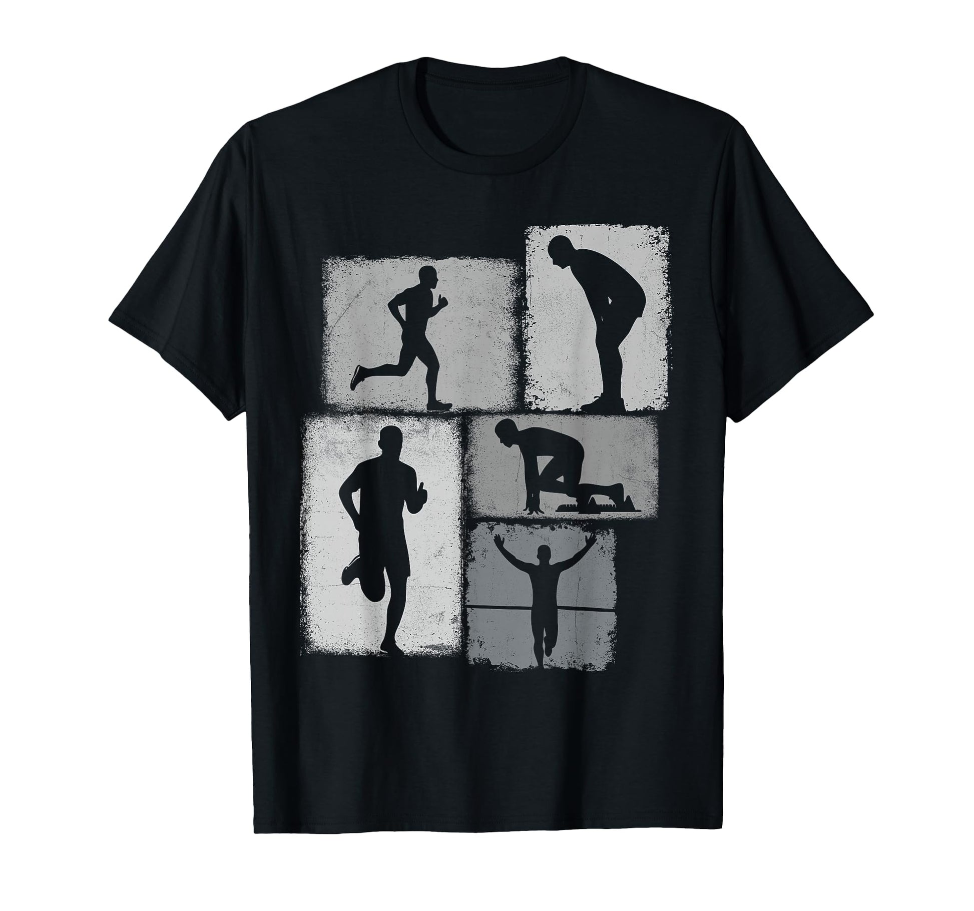 Running Collage Runner Coach Marathoner T-Shirt - Minimalist Print Unisex - T-Shirt, Sweatshirt, Hoodie