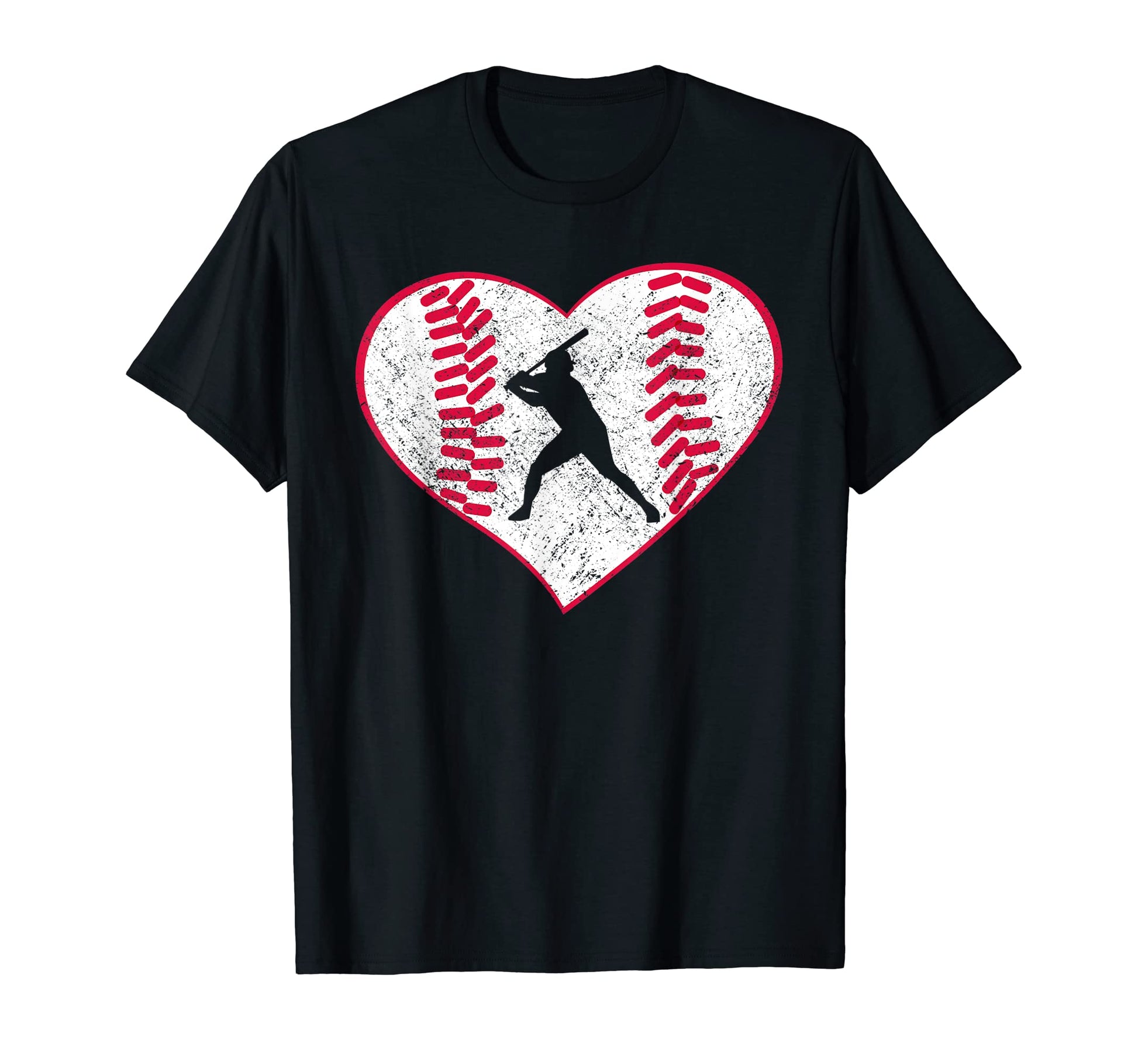 Baseball Heart Baseball Player Mom Dad T-Shirt - Custom Art Print Men Women - T-Shirt, Sweatshirt, Hoodie