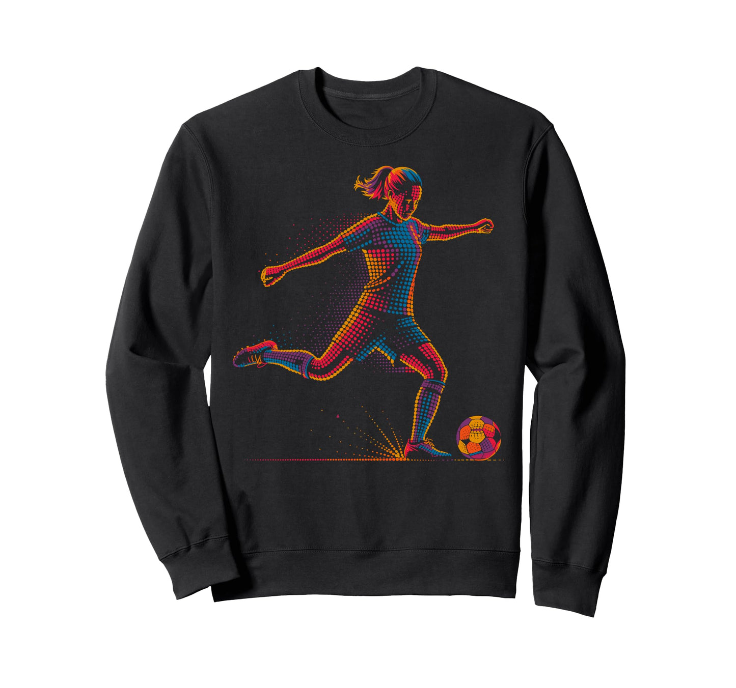 Colorful Funny Soccer Fan Dad Mom Sweatshirt - Minimalist Print Unisex - T-Shirt, Sweatshirt, Hoodie
