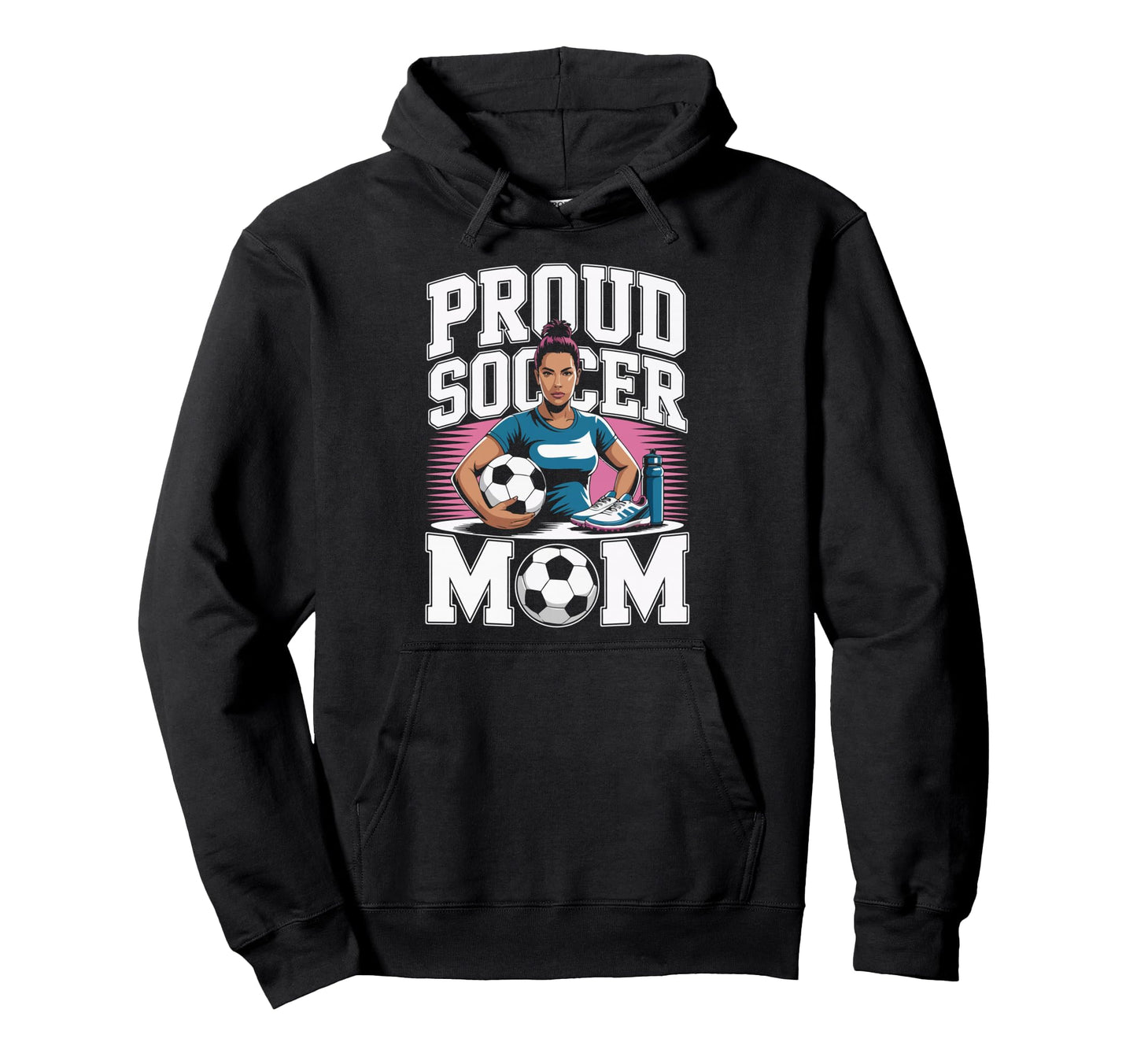 Proud Soccer Mom Sunset Vibes Hoodie - Casual Everyday Wear Men Women - T-Shirt, Sweatshirt, Hoodie
