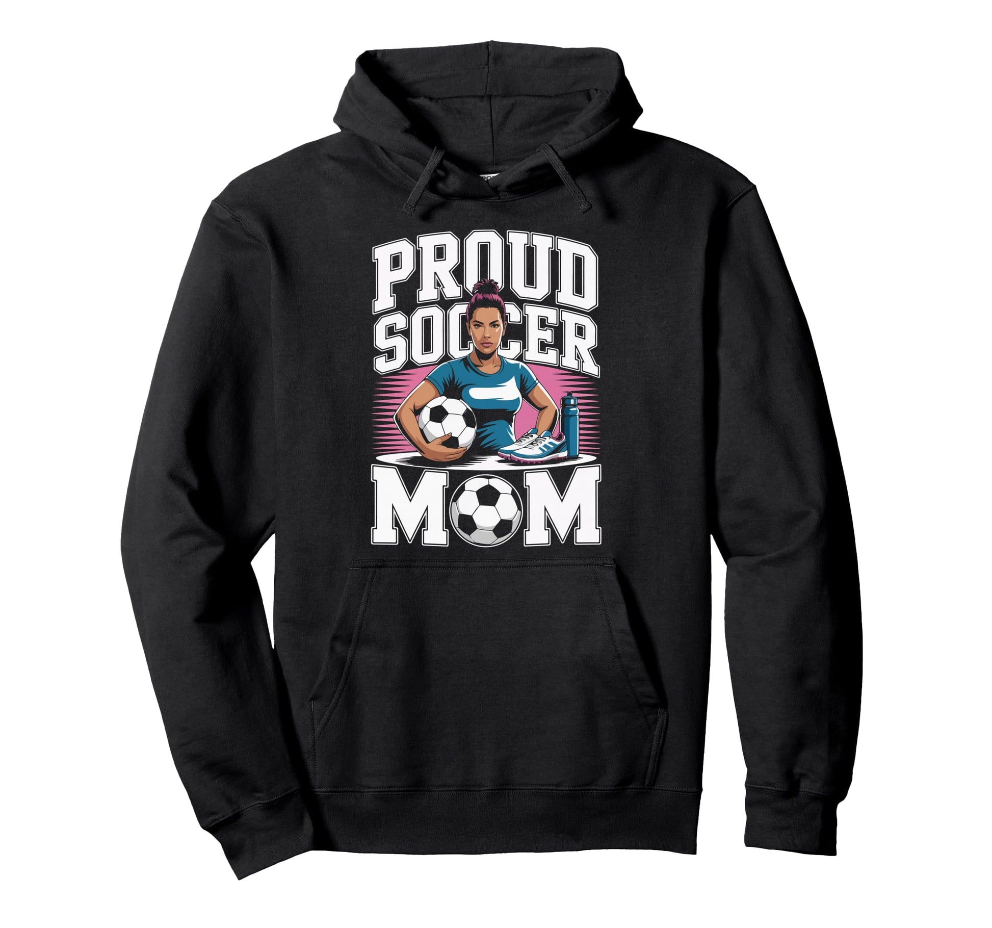 Proud Soccer Mom Sunset Vibes Hoodie - Casual Everyday Wear Men Women - T-Shirt, Sweatshirt, Hoodie