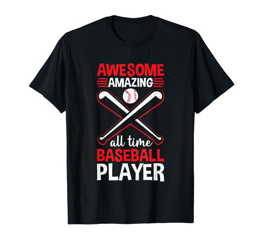 Awesome Amazing All Time Baseball Player T-Shirt - Custom Art Print Unisex - T-Shirt, Sweatshirt, Hoodie