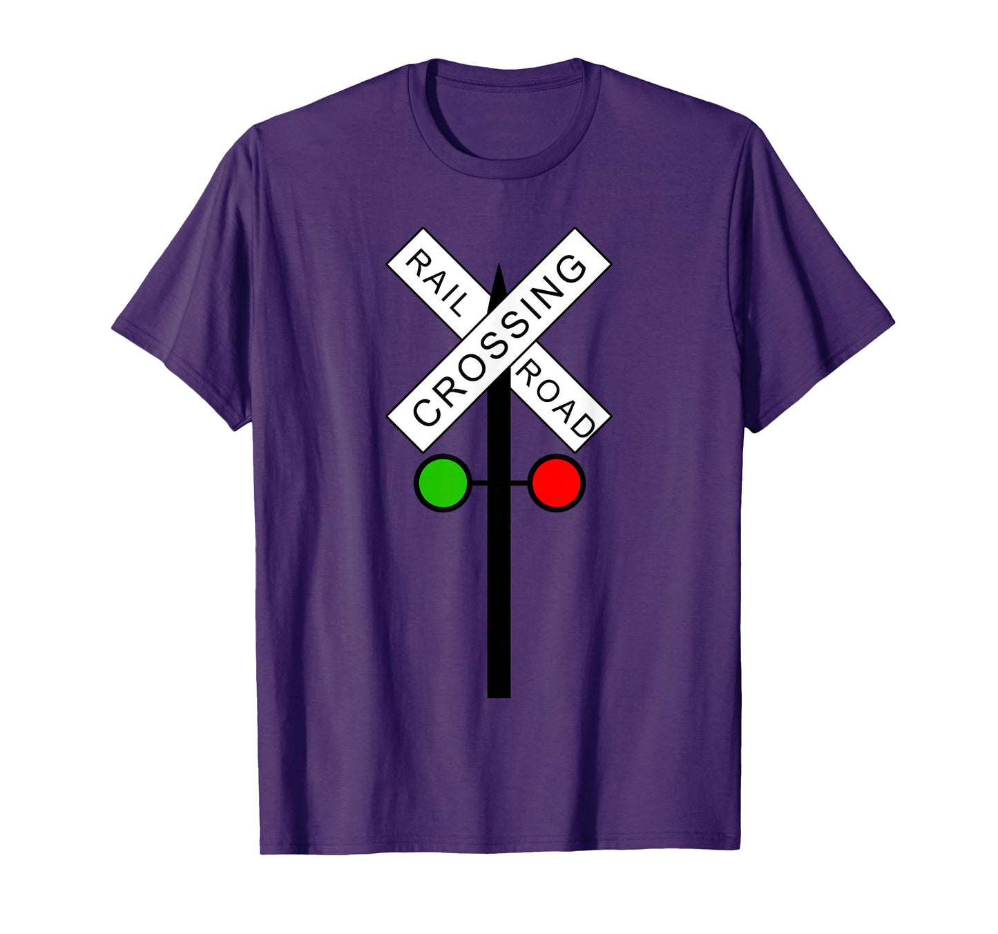 Funny Train Railroad Crossing Lights T-Shirt - Fun Novelty Design Unisex - T-Shirt, Sweatshirt, Hoodie