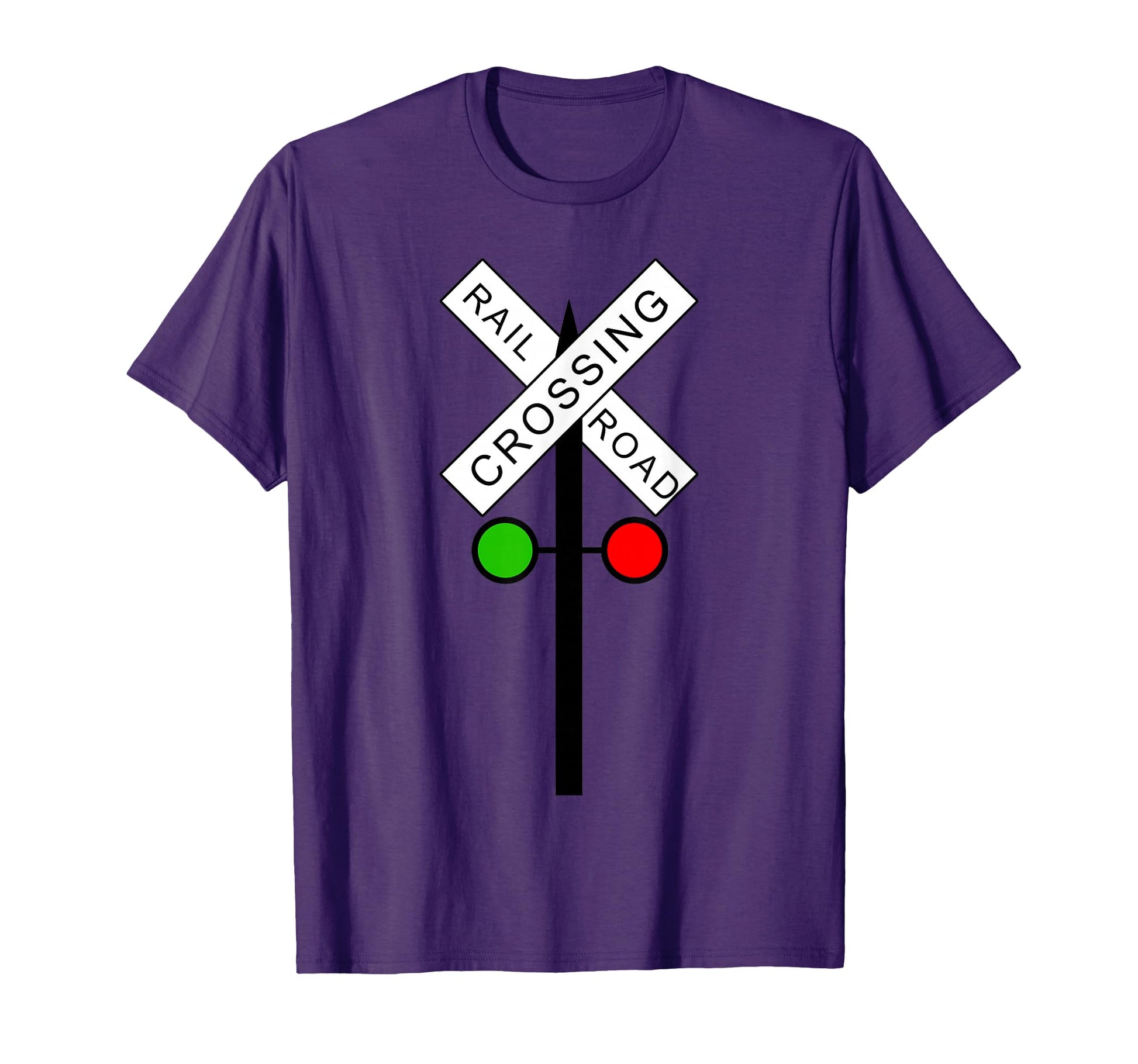 Funny Train Railroad Crossing Lights T-Shirt - Fun Novelty Design Unisex - T-Shirt, Sweatshirt, Hoodie