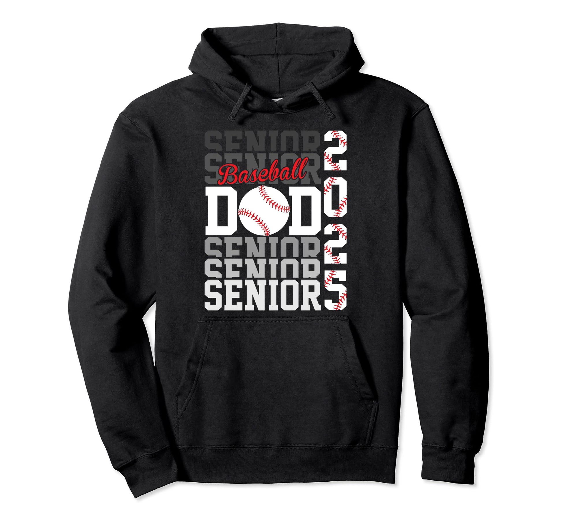 Baseball Senior Dad Class 2025 Hoodie - Fun Novelty Design Men Women - T-Shirt, Sweatshirt, Hoodie