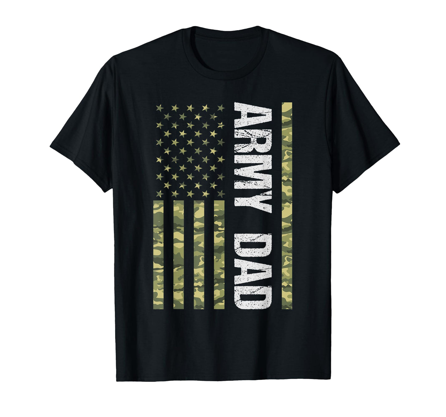 Proud Army Dad American Flag Gifts T-Shirt - Custom Art Print Men Women - T-Shirt, Sweatshirt, Hoodie