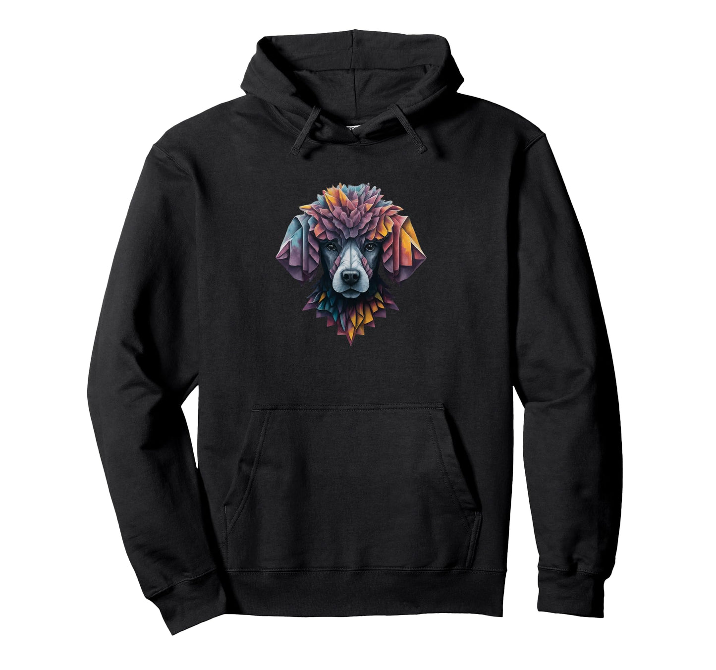 Origami Poodle Tie Dye Hippie Dog Mom Hoodie - Novelty Apparel Men Women - T-Shirt, Sweatshirt, Hoodie