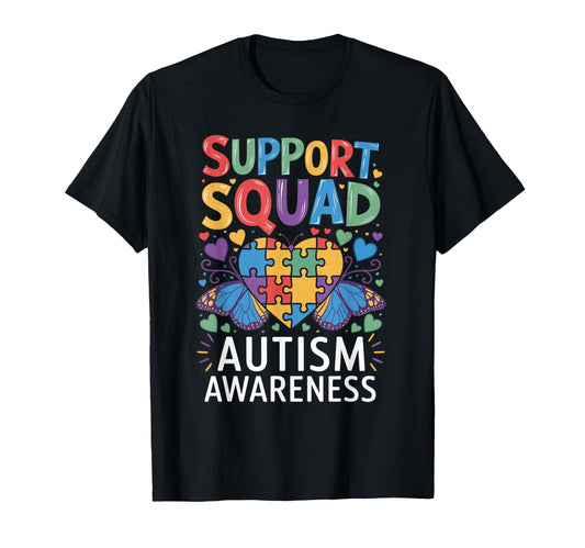 Autism Awareness Support Squad T-Shirt - Trendy Graphic Unisex - T-Shirt, Sweatshirt, Hoodie