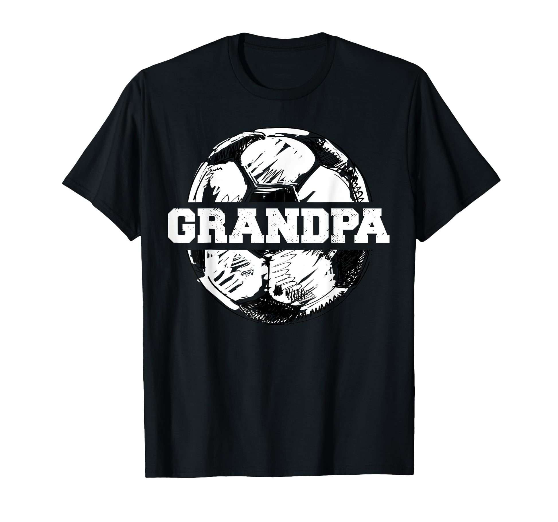 Soccer Grandpa Funny Soccer Ball Split T-Shirt - Graphic Print Unisex - T-Shirt, Sweatshirt, Hoodie