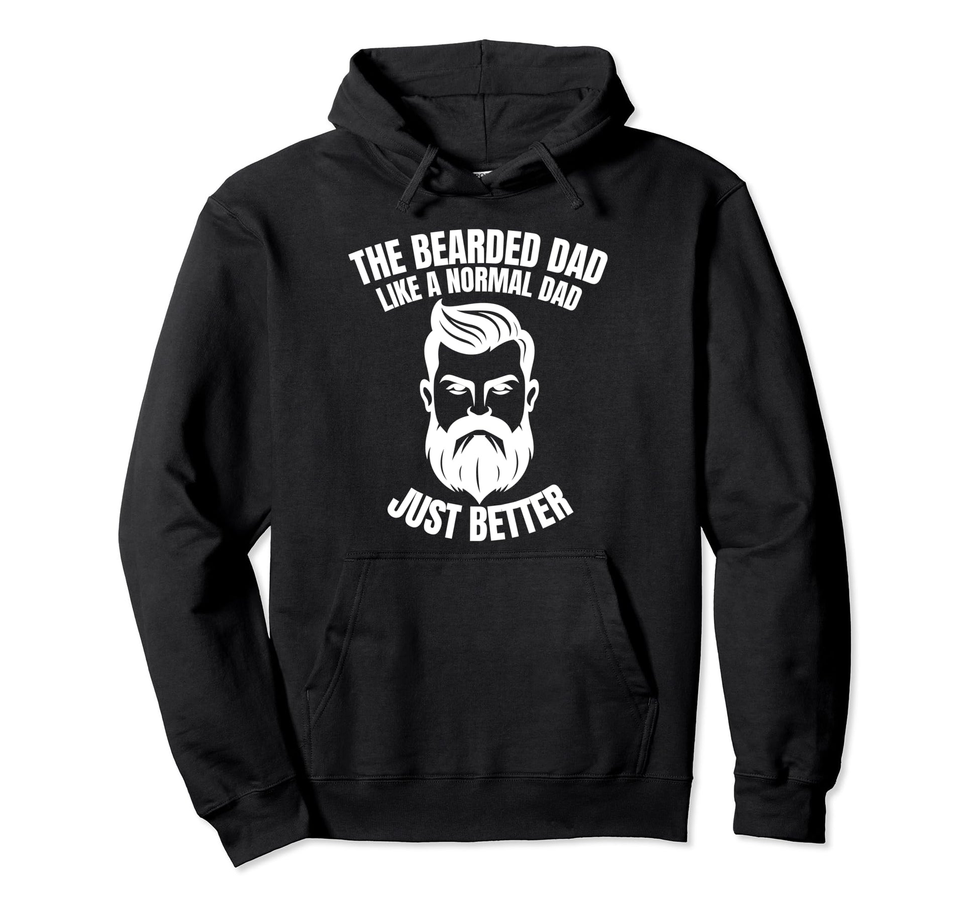 Skull And Beard Bearded Dad Gift Hoodie - Casual Everyday Wear Men Women - T-Shirt, Sweatshirt, Hoodie