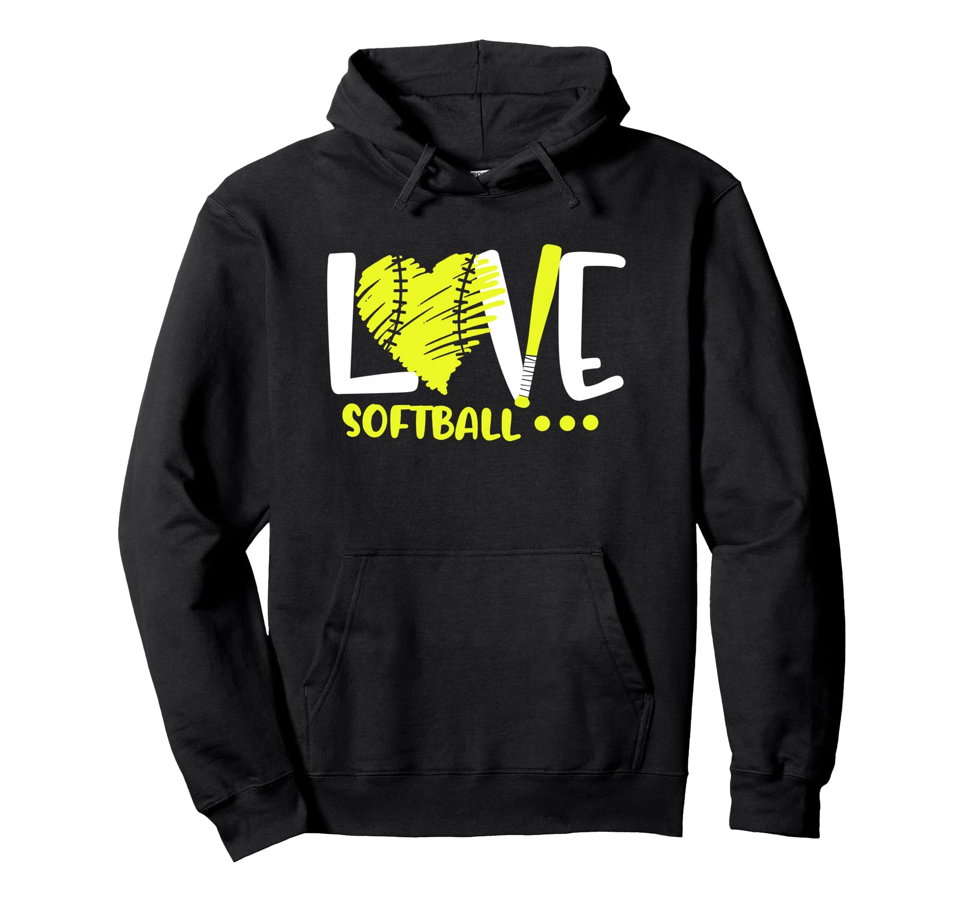 Love Softball Player Teen Athlete Coach Hoodie - Unique Graphic Men Women - T-Shirt, Sweatshirt, Hoodie
