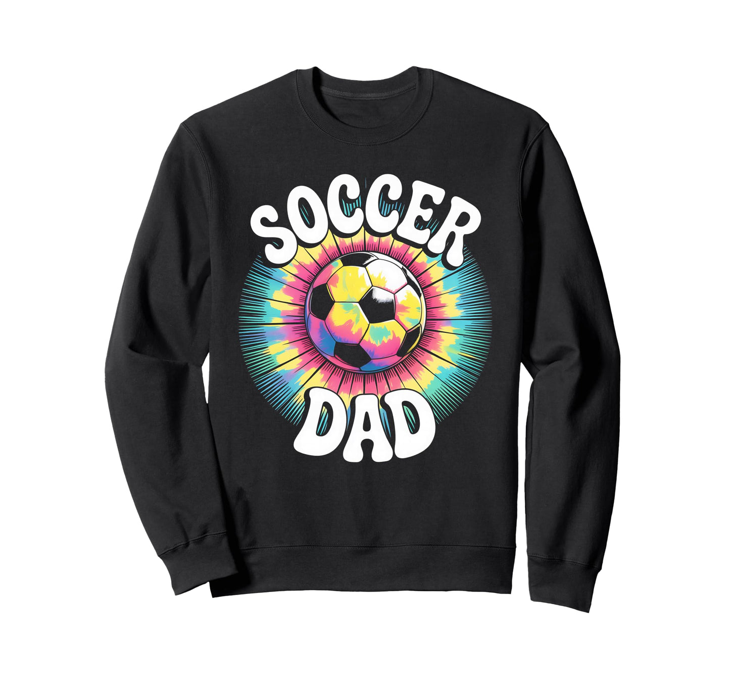 Soccer Dad Tie Dye Spirit Family Sweatshirt - Aesthetic Graphic for Adults - T-Shirt, Sweatshirt, Hoodie