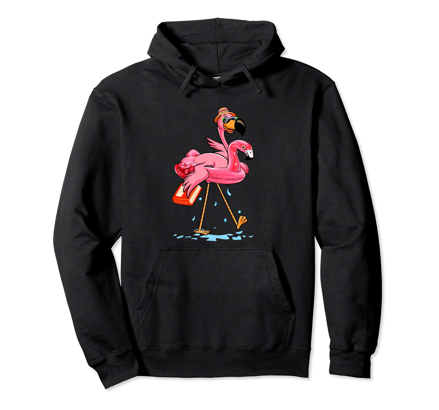 Flamingo Funny Summer Family Vacation Dad Hoodie - Minimalist Print Unisex - T-Shirt, Sweatshirt, Hoodie