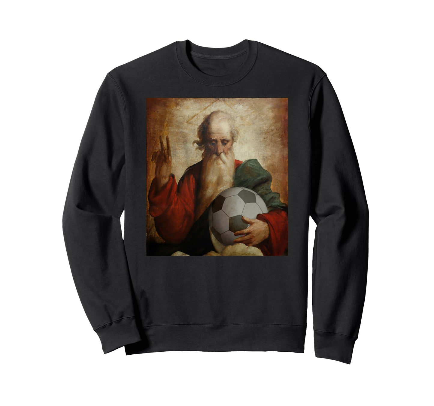 Soccer God Funny Football Sports Art Sweatshirt - Novelty Apparel Unisex - T-Shirt, Sweatshirt, Hoodie