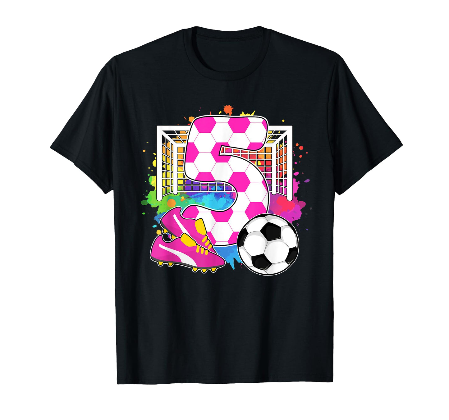 5 Years Old Birthday 5Th Birthday Soccer T-Shirt - Novelty Apparel Unisex - T-Shirt, Sweatshirt, Hoodie