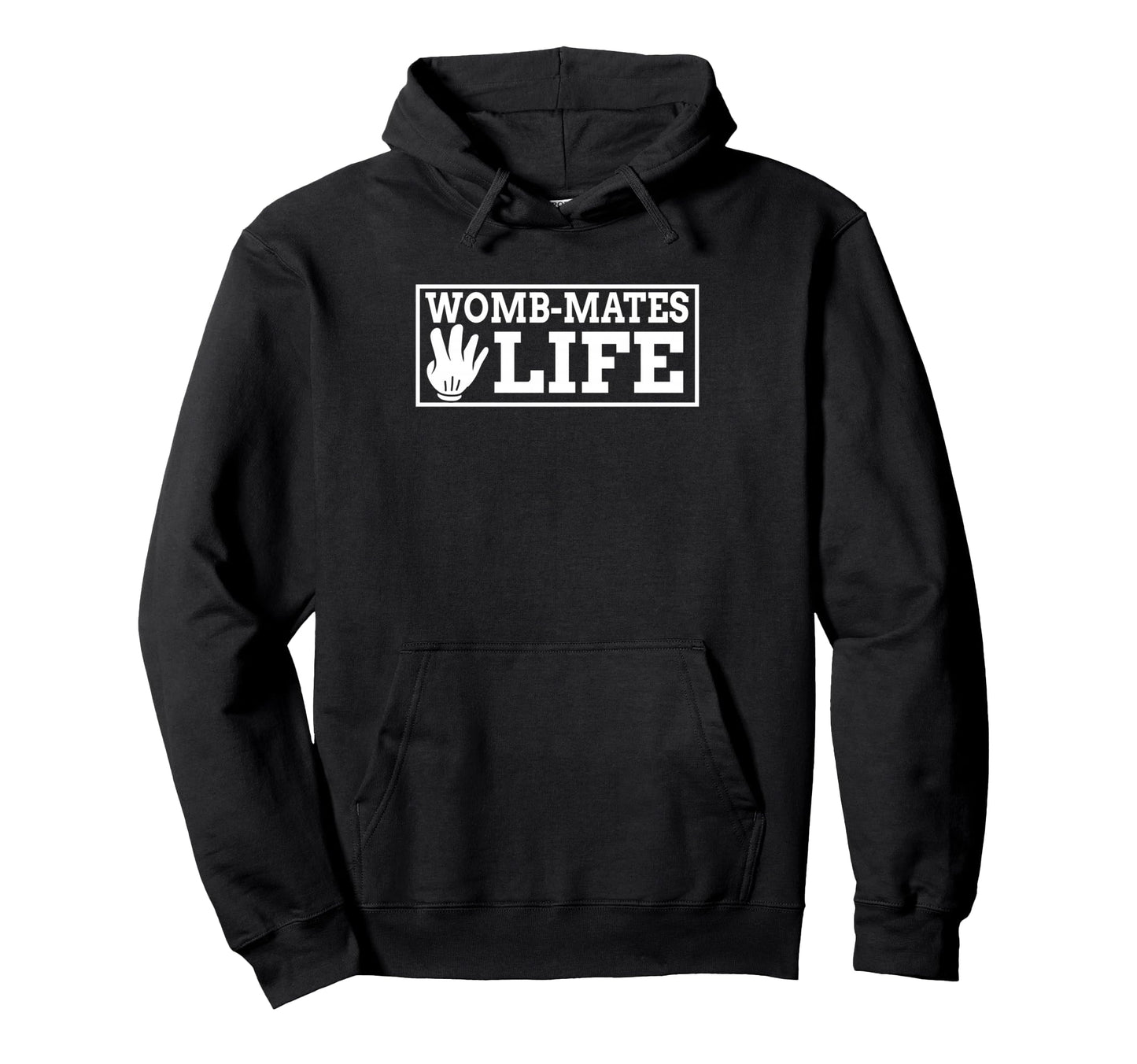 Twin Womb Mates Sibling Pregnant Pun Hoodie - Graphic Print for Adults - T-Shirt, Sweatshirt, Hoodie