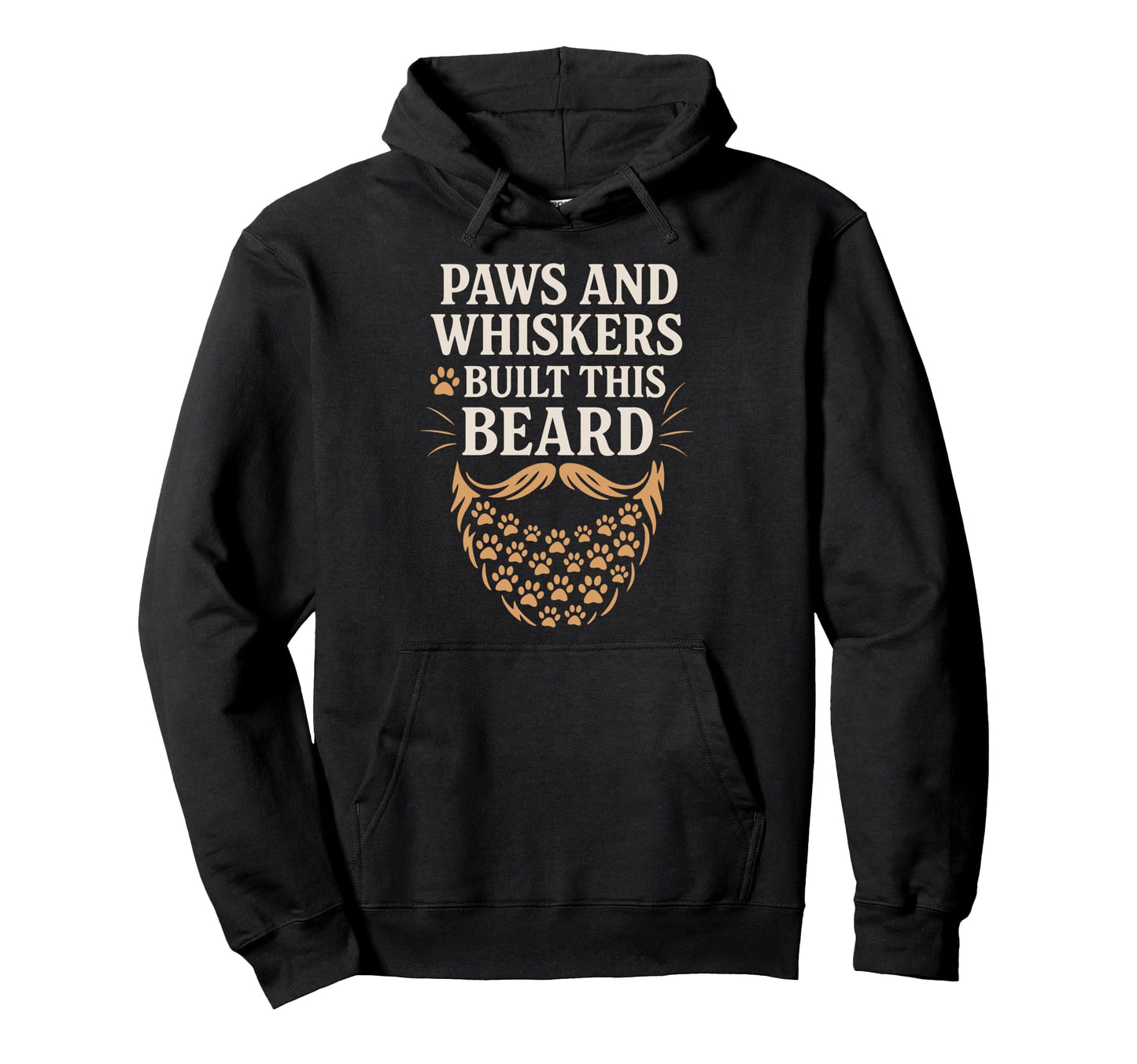 Cat Dad Beard Funny Feline Lover Hoodie - Graphic Print for Adults - T-Shirt, Sweatshirt, Hoodie