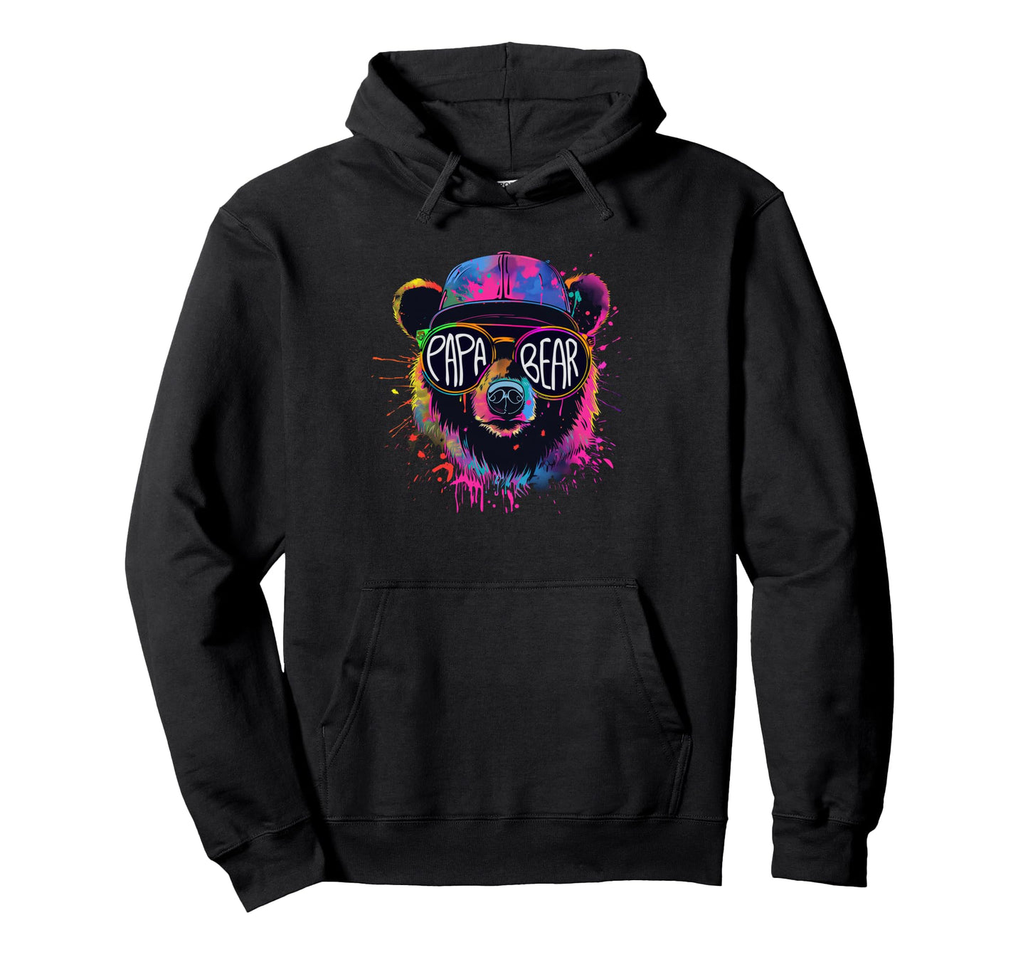 Papa Bear Face Sunglasses Papa Bear Hoodie - Minimalist Print Men Women - T-Shirt, Sweatshirt, Hoodie