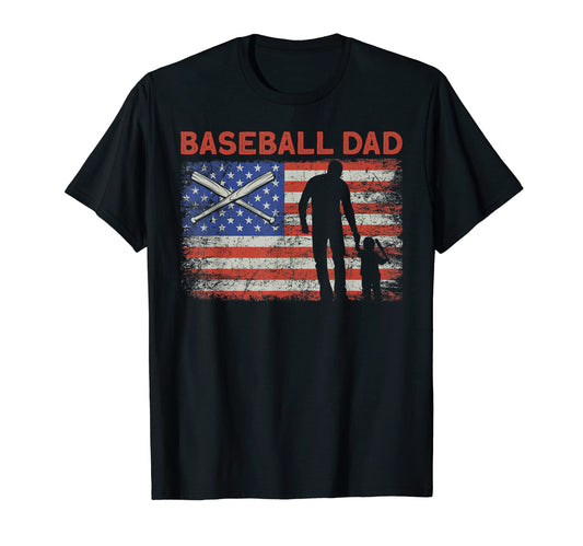 American Baseball Dad Son T-Shirt - Minimalist Print for Adults - T-Shirt, Sweatshirt, Hoodie