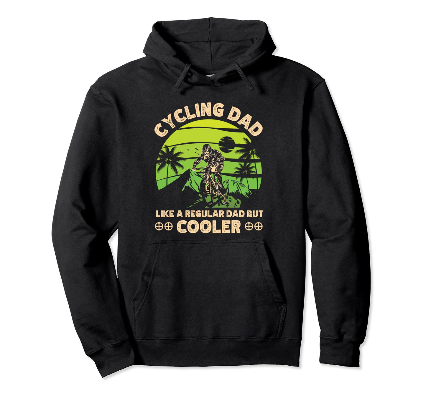 Cycling Dad Like Regular Dad But Cooler Hoodie - Graphic Print Unisex - T-Shirt, Sweatshirt, Hoodie