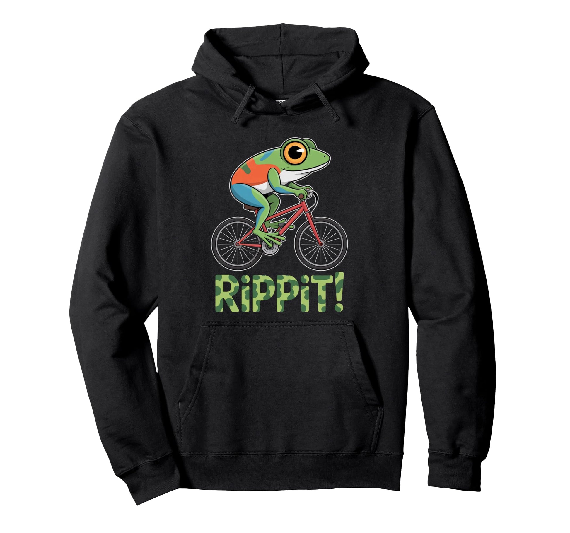 Funny Frog Cycling Cyclist Bicycle Bike Hoodie - Trendy Graphic Men Women - T-Shirt, Sweatshirt, Hoodie