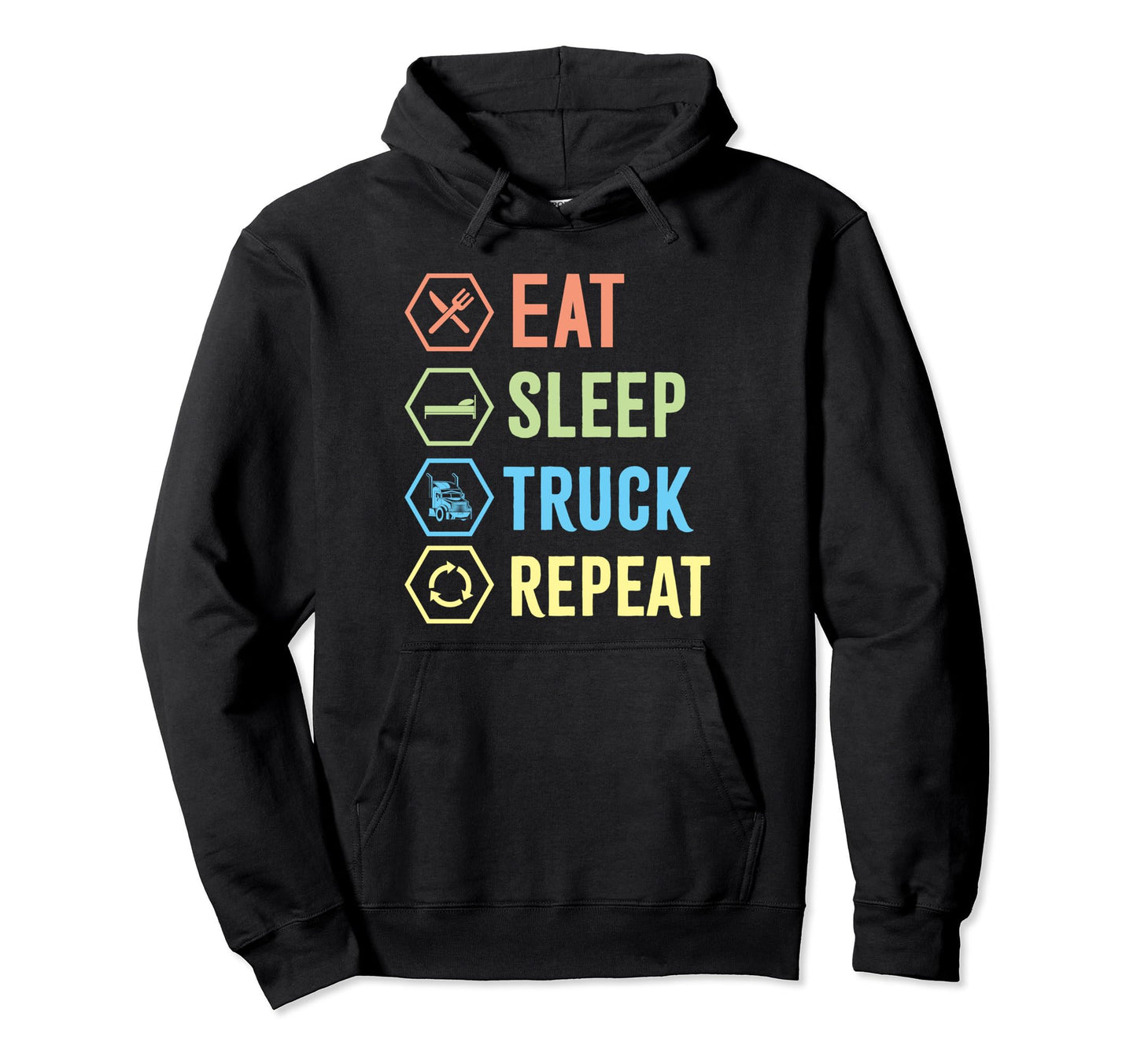 Trucker Truck Driver Trucking Gift Hoodie - Minimalist Print for Adults - T-Shirt, Sweatshirt, Hoodie