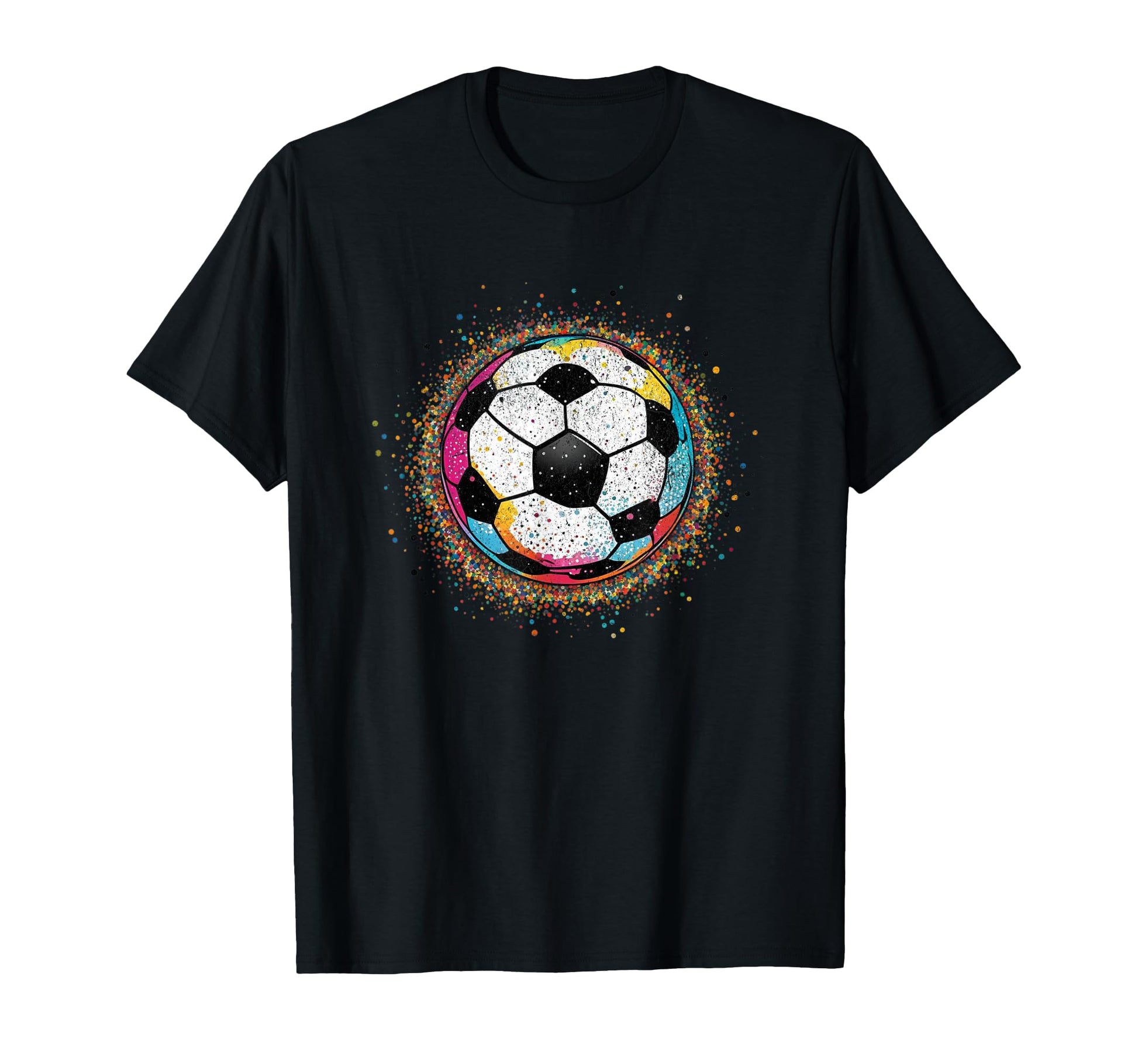 Colorful Soccer Ball Fan Soccer T-Shirt - Casual Everyday Wear for Adults - T-Shirt, Sweatshirt, Hoodie