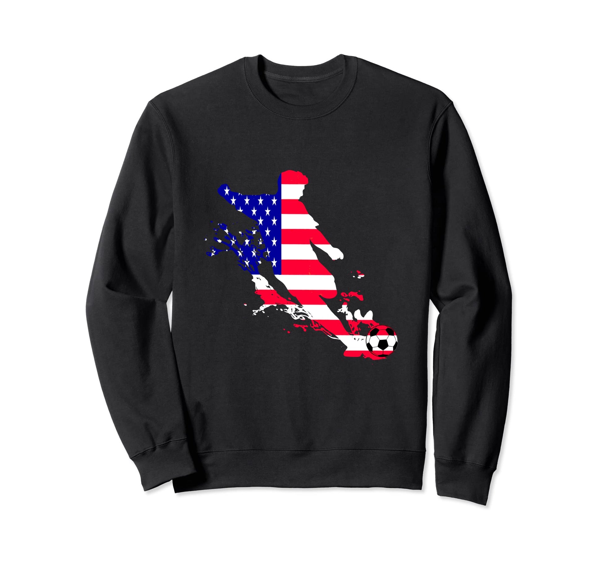 Soccer Player Usa Us American Sweatshirt - Aesthetic Graphic for Adults - T-Shirt, Sweatshirt, Hoodie