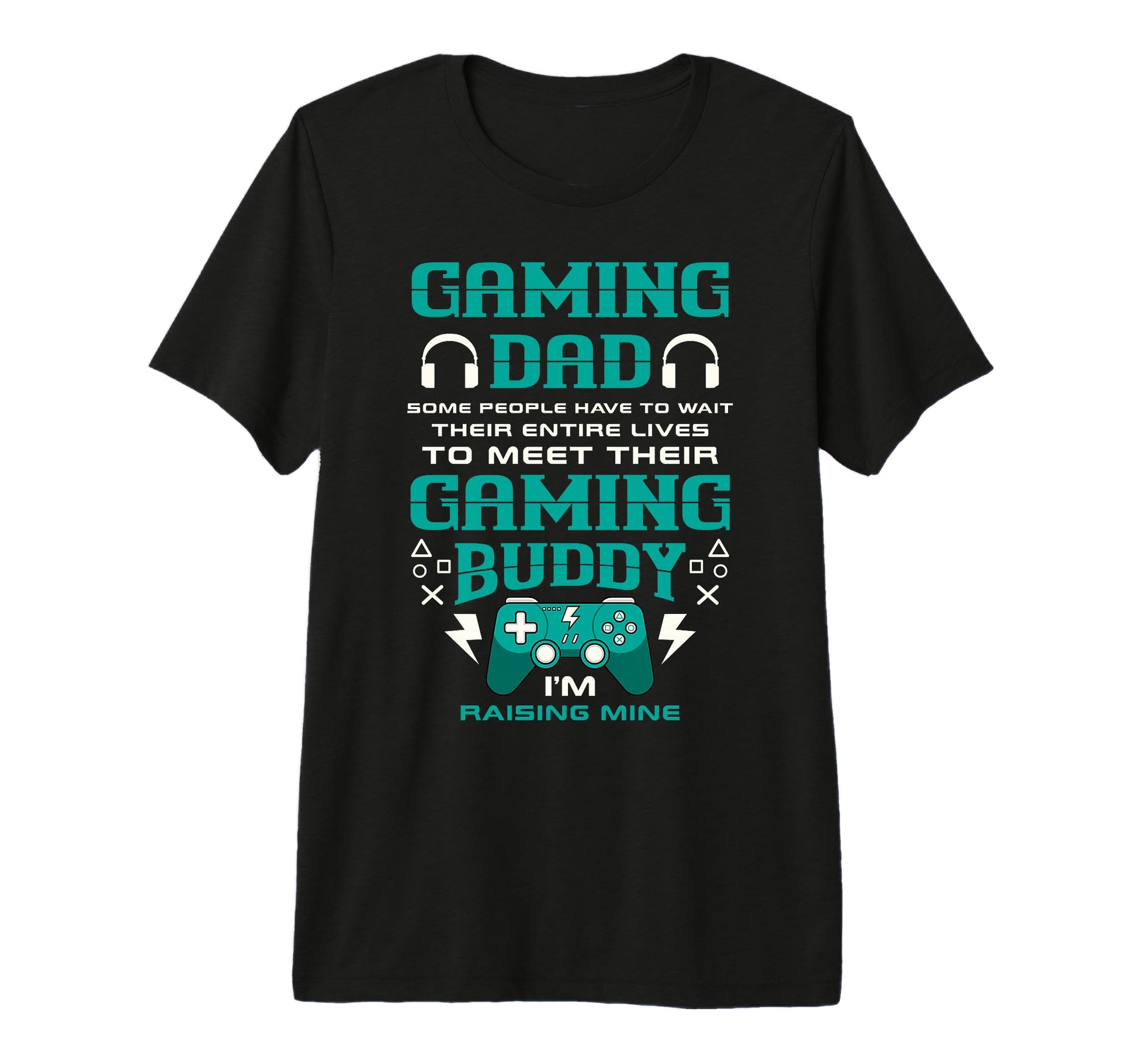 Mens Gamer Dad Offspring Joystick Level T-Shirt - Graphic Print Men Women - T-Shirt, Sweatshirt, Hoodie