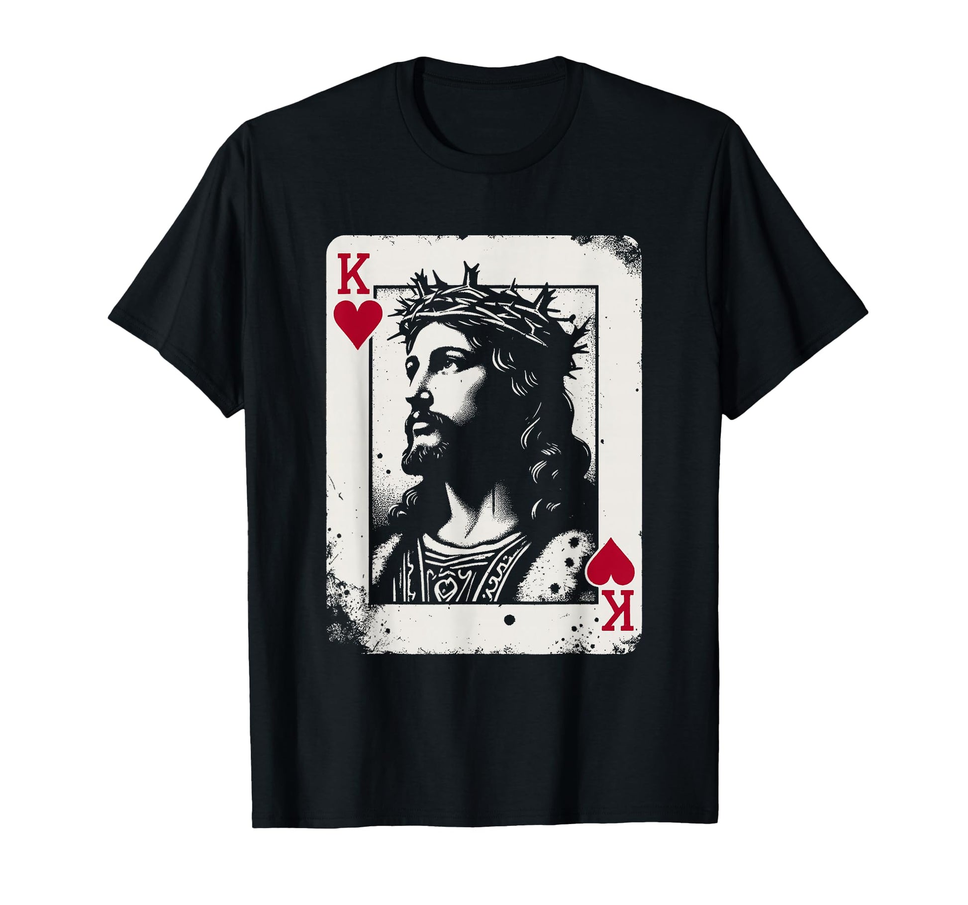 Jesus King Hearts Religious Card Game T-Shirt - Trendy Graphic Men Women - T-Shirt, Sweatshirt, Hoodie