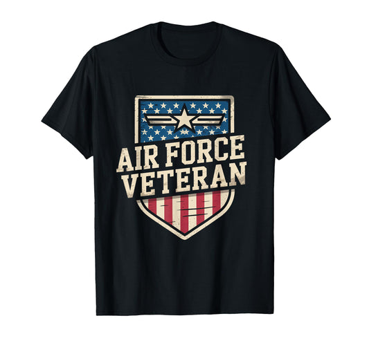 Air Force Veteran Us American Flag Dad T-Shirt - Unique Graphic Men Women - T-Shirt, Sweatshirt, Hoodie