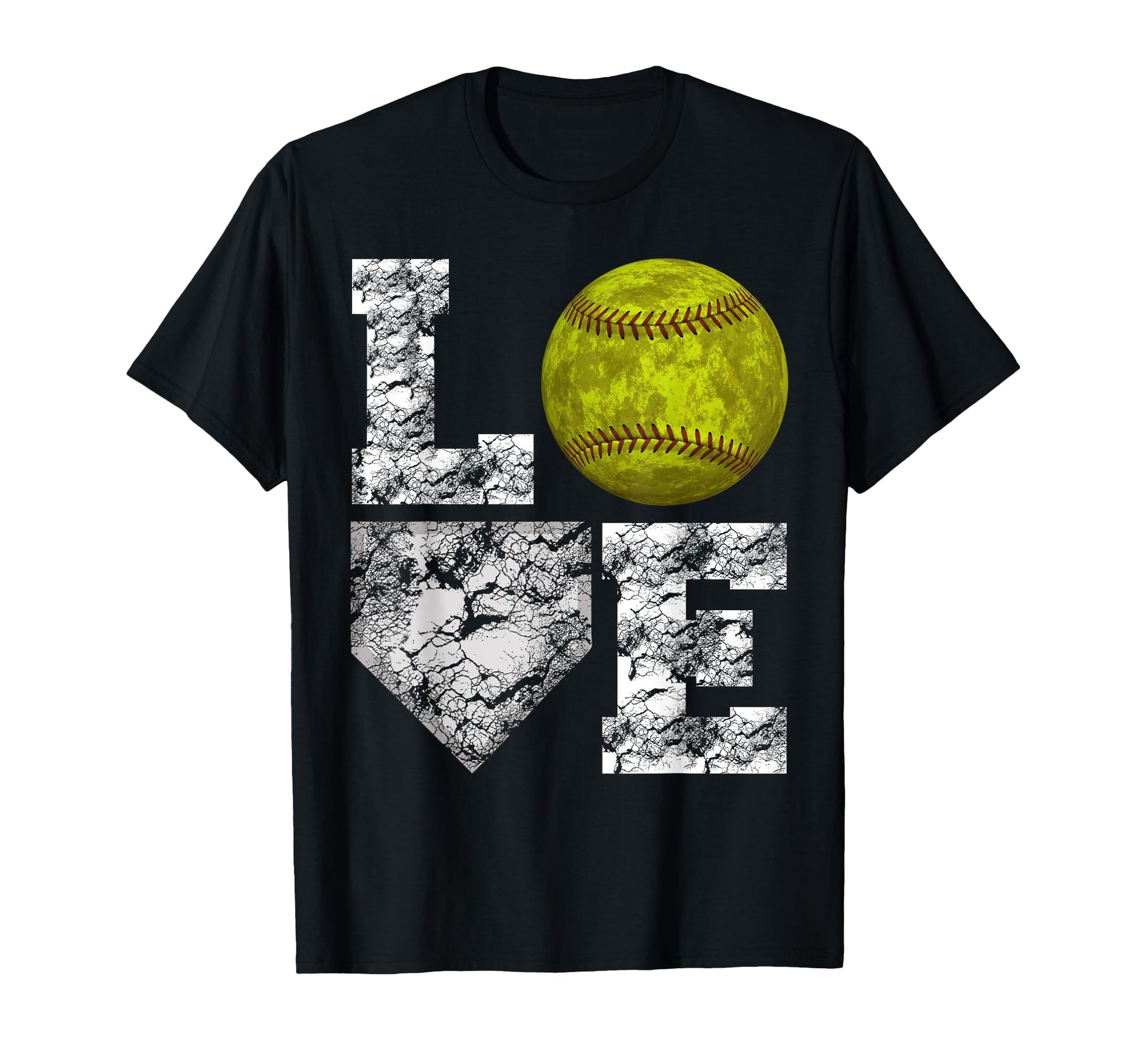 Softball Ball Mom Dad Love T-Shirt - Custom Art Print for Adults - T-Shirt, Sweatshirt, Hoodie