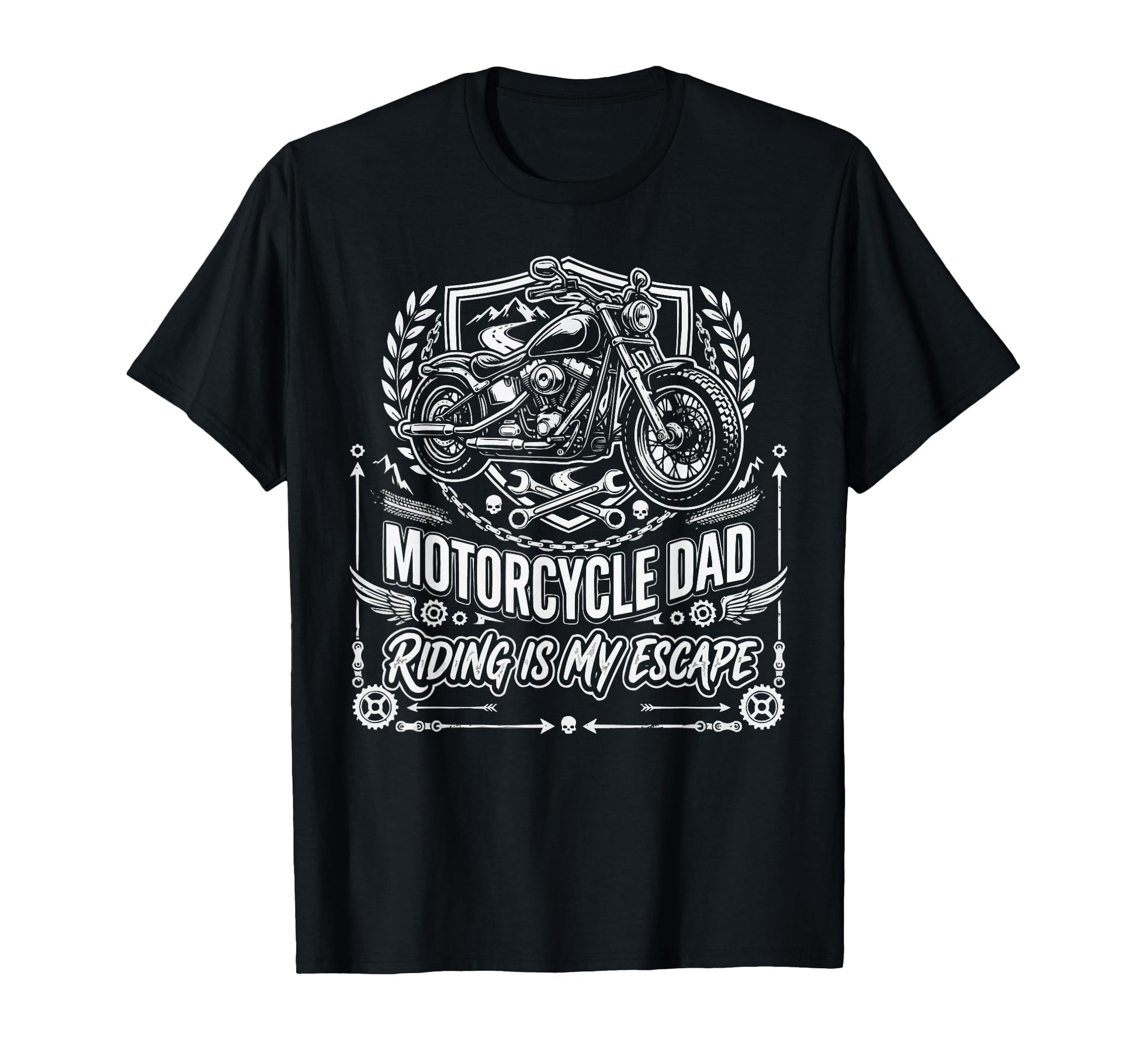 Motorcycle Dad Motorcyle Rider T-Shirt - Fun Novelty Design for Adults - T-Shirt, Sweatshirt, Hoodie
