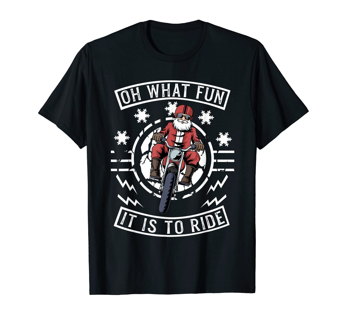 Motorcycle Santa Claus Biker Dad T-Shirt - Custom Art Print for Adults - T-Shirt, Sweatshirt, Hoodie