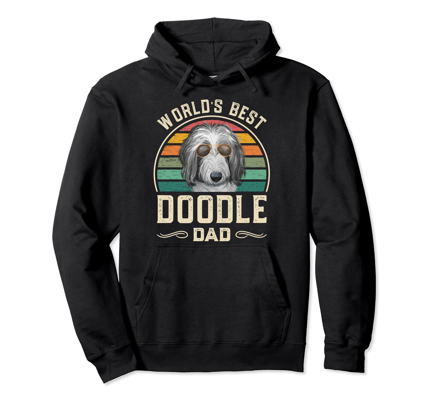 Worlds Best Doodle Dad Sheepadoodle Hoodie - Fun Novelty Design Men Women - T-Shirt, Sweatshirt, Hoodie