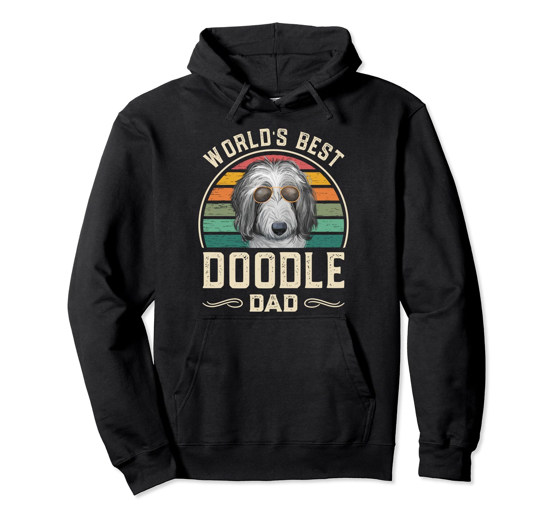 Worlds Best Doodle Dad Sheepadoodle Hoodie - Fun Novelty Design Men Women - T-Shirt, Sweatshirt, Hoodie