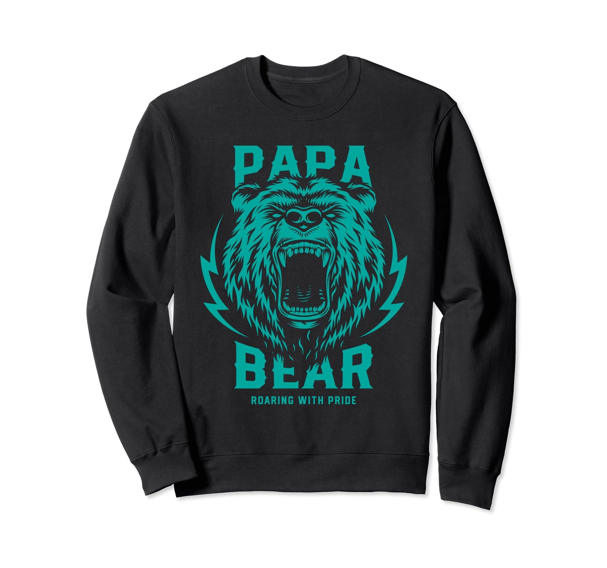 Papa Bear Roaring Grizzly Sweatshirt - Casual Everyday Wear Men Women - T-Shirt, Sweatshirt, Hoodie