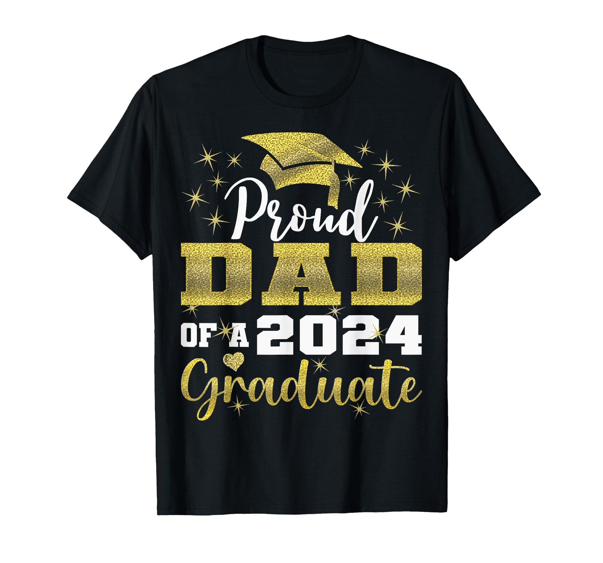 Super Proud Dad 2024 Graduate T-Shirt - Minimalist Print for Adults - T-Shirt, Sweatshirt, Hoodie