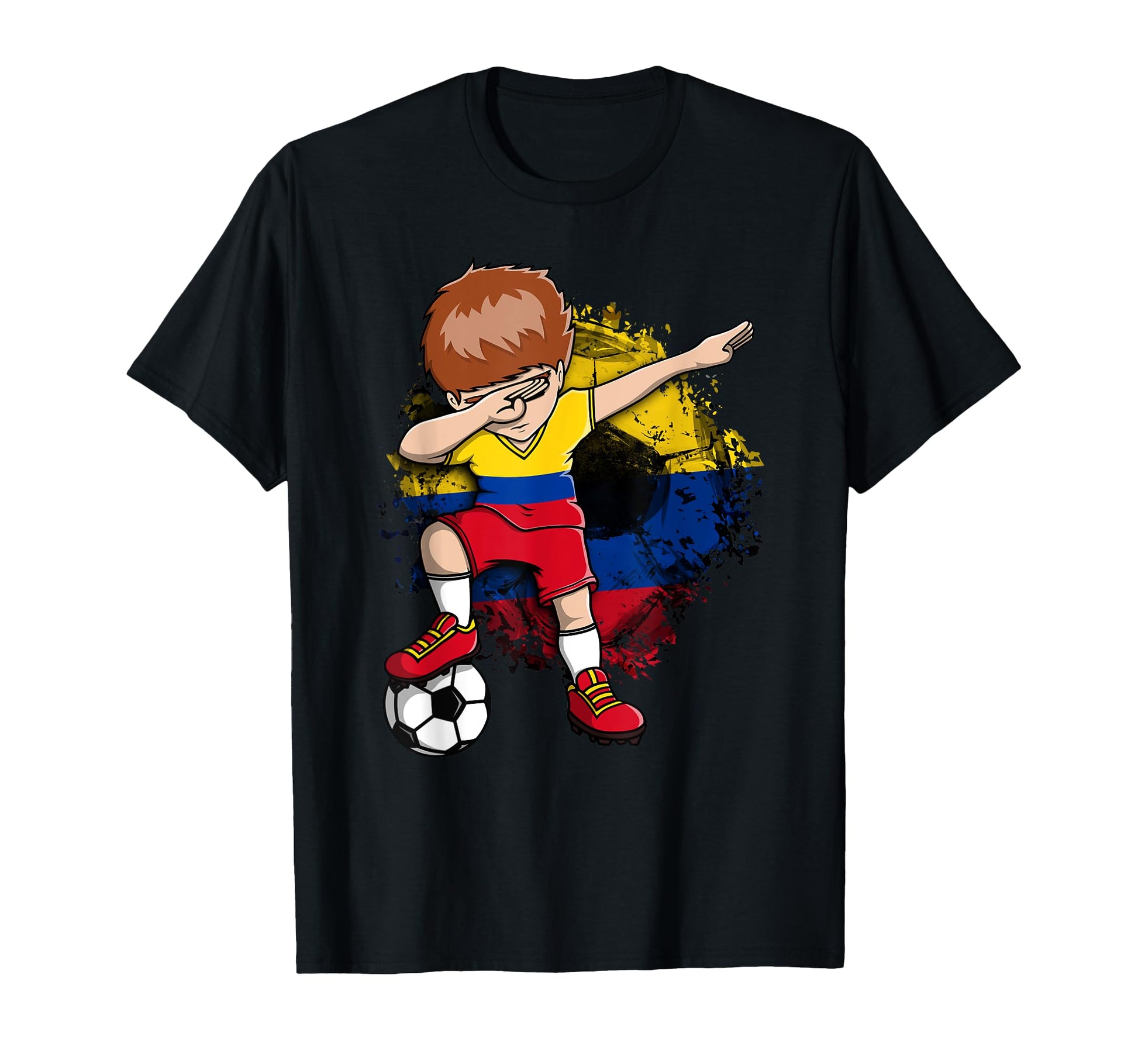 Dabbing Soccer Colombia Jersey T-Shirt - Graphic Print for Adults - T-Shirt, Sweatshirt, Hoodie