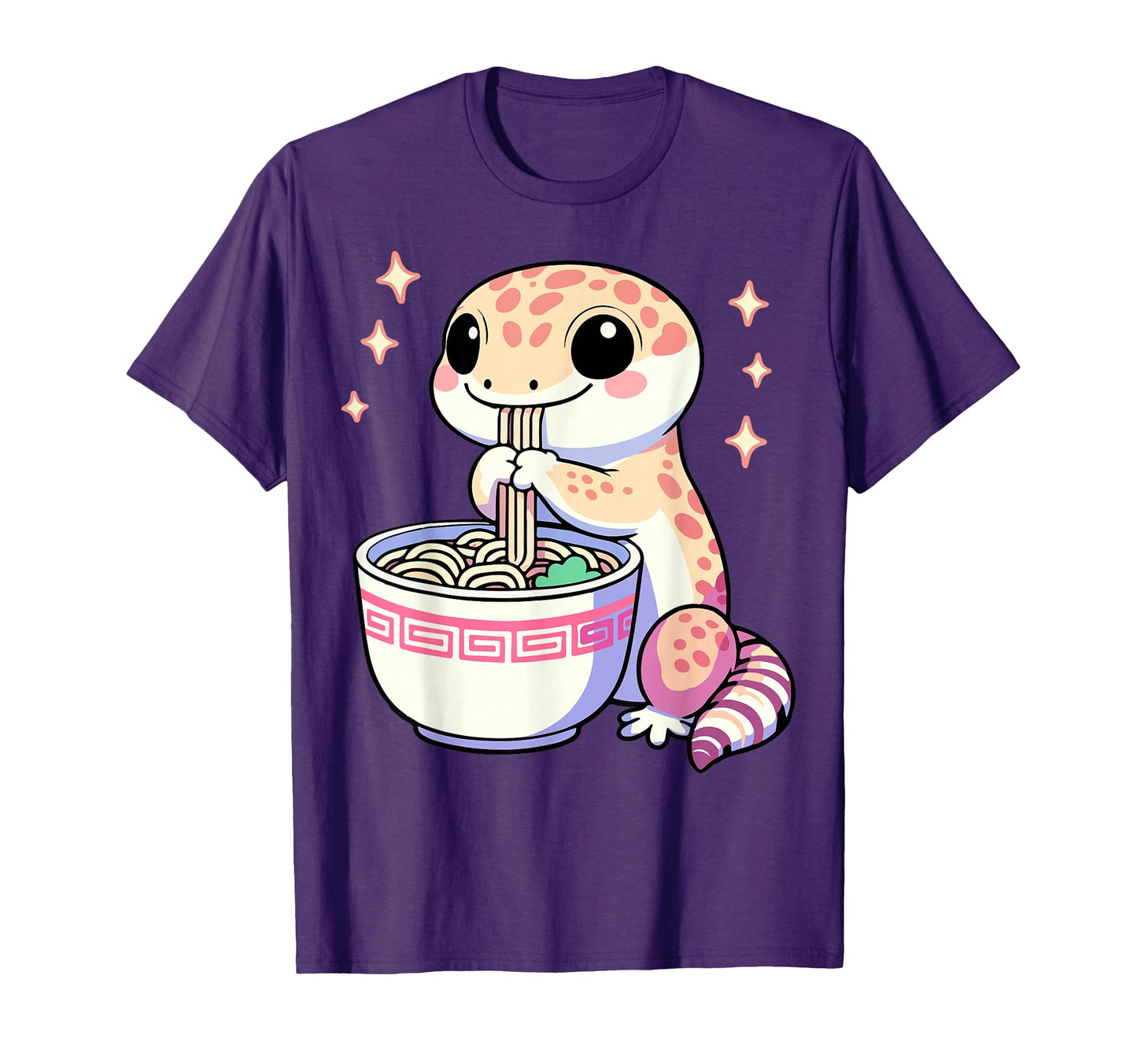Japanese Ramen Anime Leopard Gecko T-Shirt - Aesthetic Graphic for Adults - T-Shirt, Sweatshirt, Hoodie