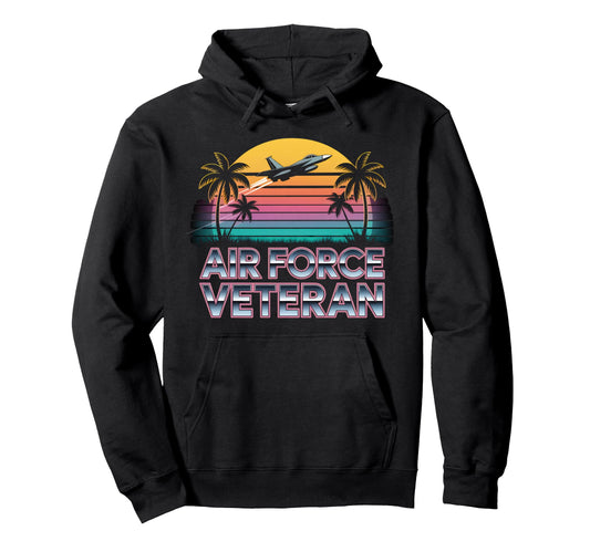 Air Force Veteran Us American Flag Dad Hoodie - Minimalist Print Unisex - T-Shirt, Sweatshirt, Hoodie