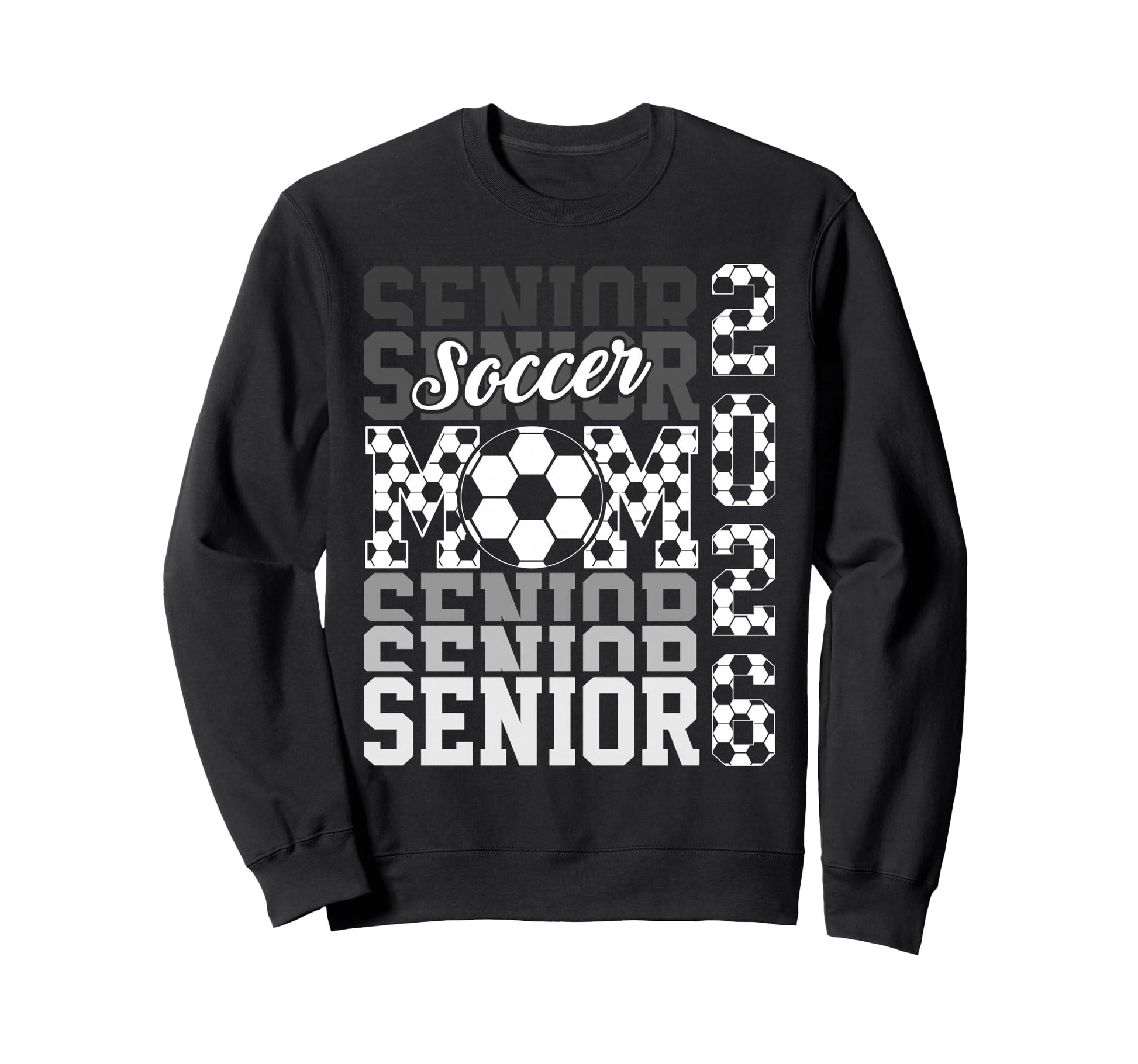 2026 Soccer Senior Mom Graduation Sweatshirt - Graphic Print for Adults - T-Shirt, Sweatshirt, Hoodie