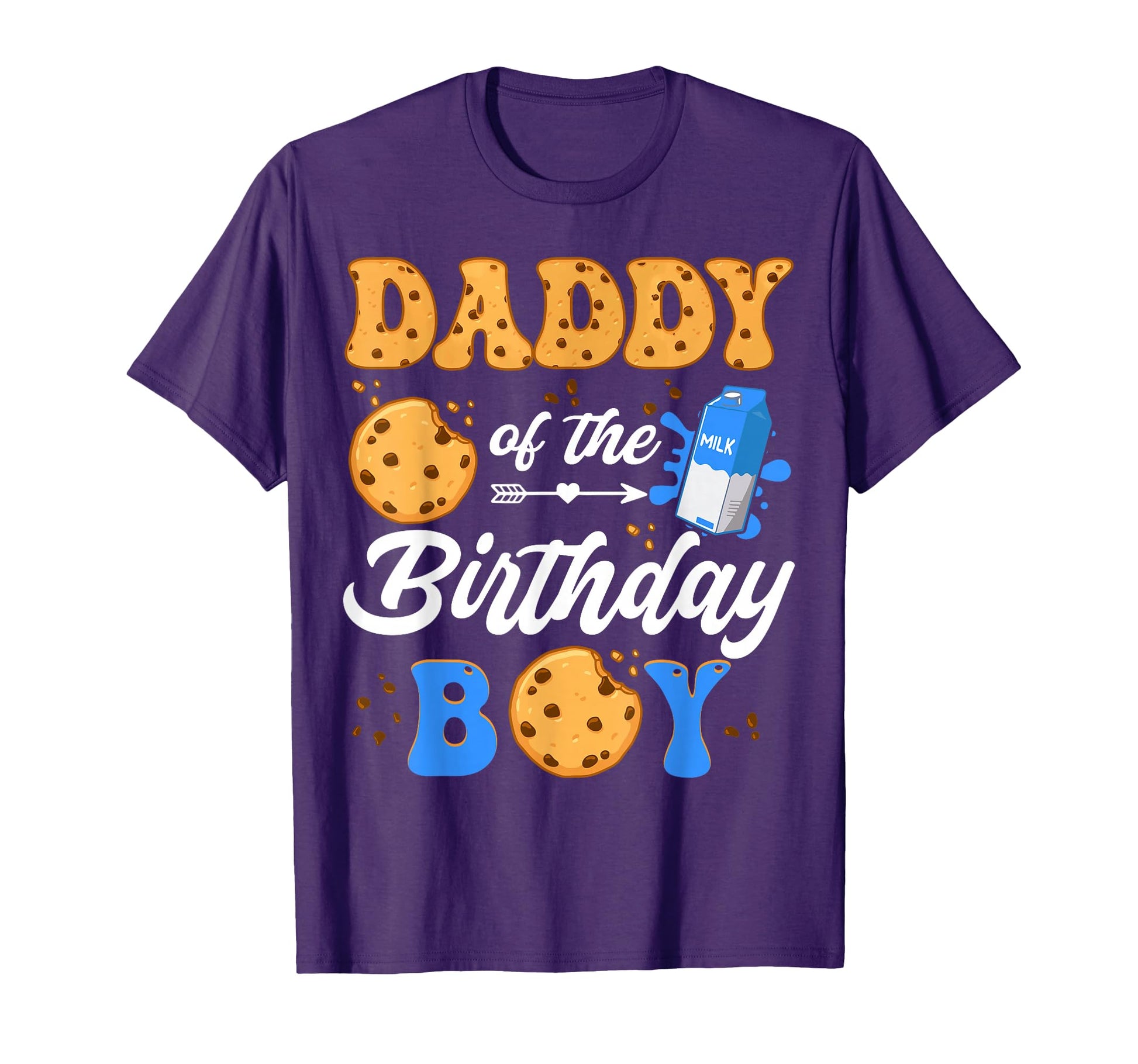 Daddy Birthday Milk And Cookies 1St T-Shirt - Unique Graphic Unisex - T-Shirt, Sweatshirt, Hoodie