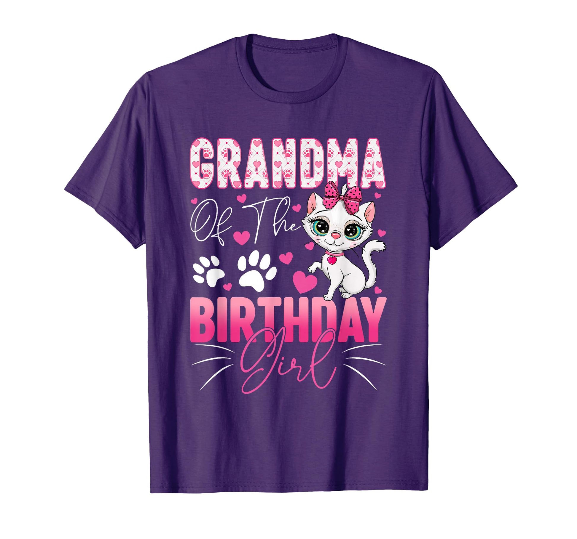 Grandma Birthday Cat Kitty Family T-Shirt - Graphic Print Men Women - T-Shirt, Sweatshirt, Hoodie