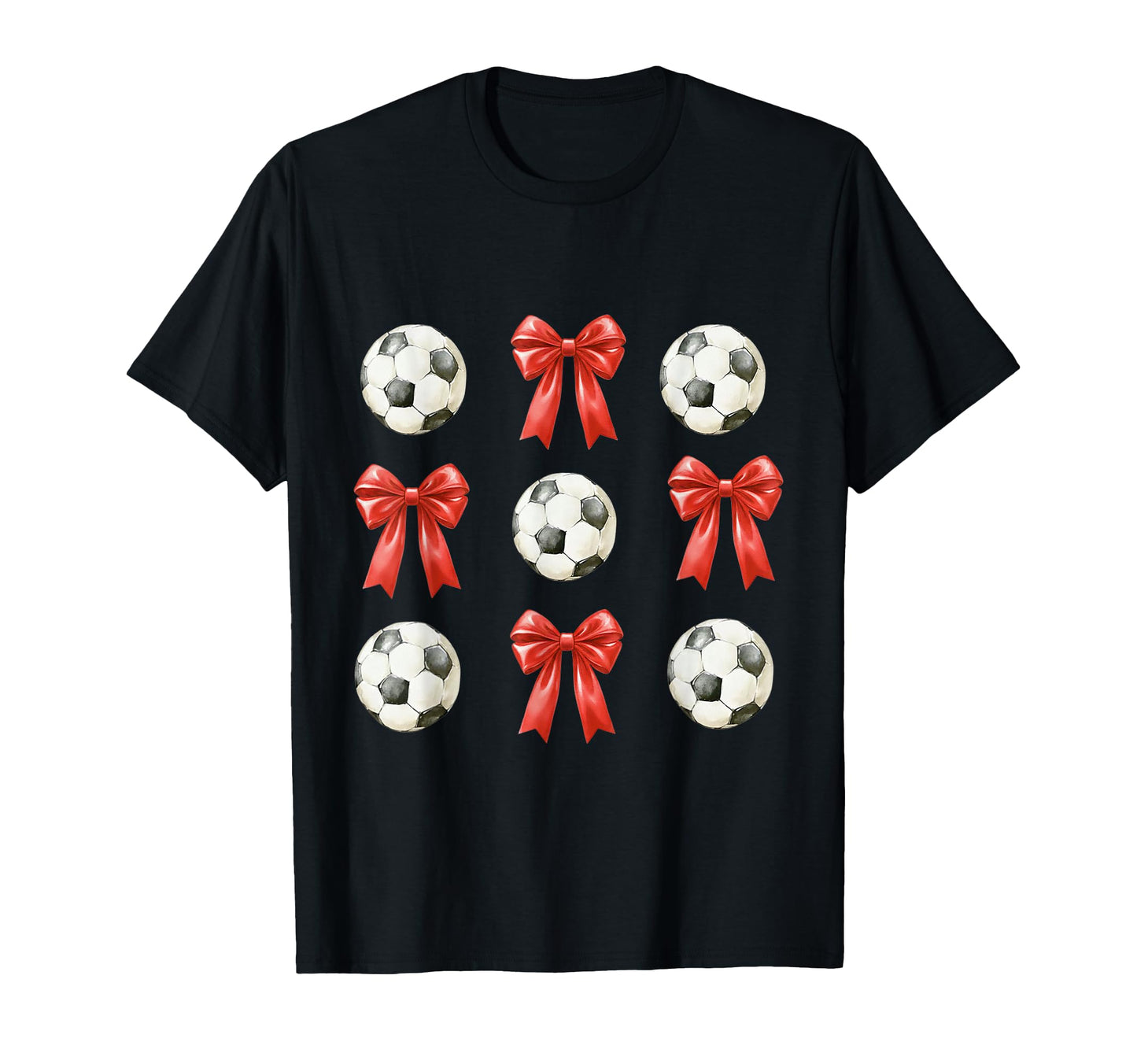 Soccer Mom Red Coquette Bow T-Shirt - Novelty Apparel for Adults - T-Shirt, Sweatshirt, Hoodie