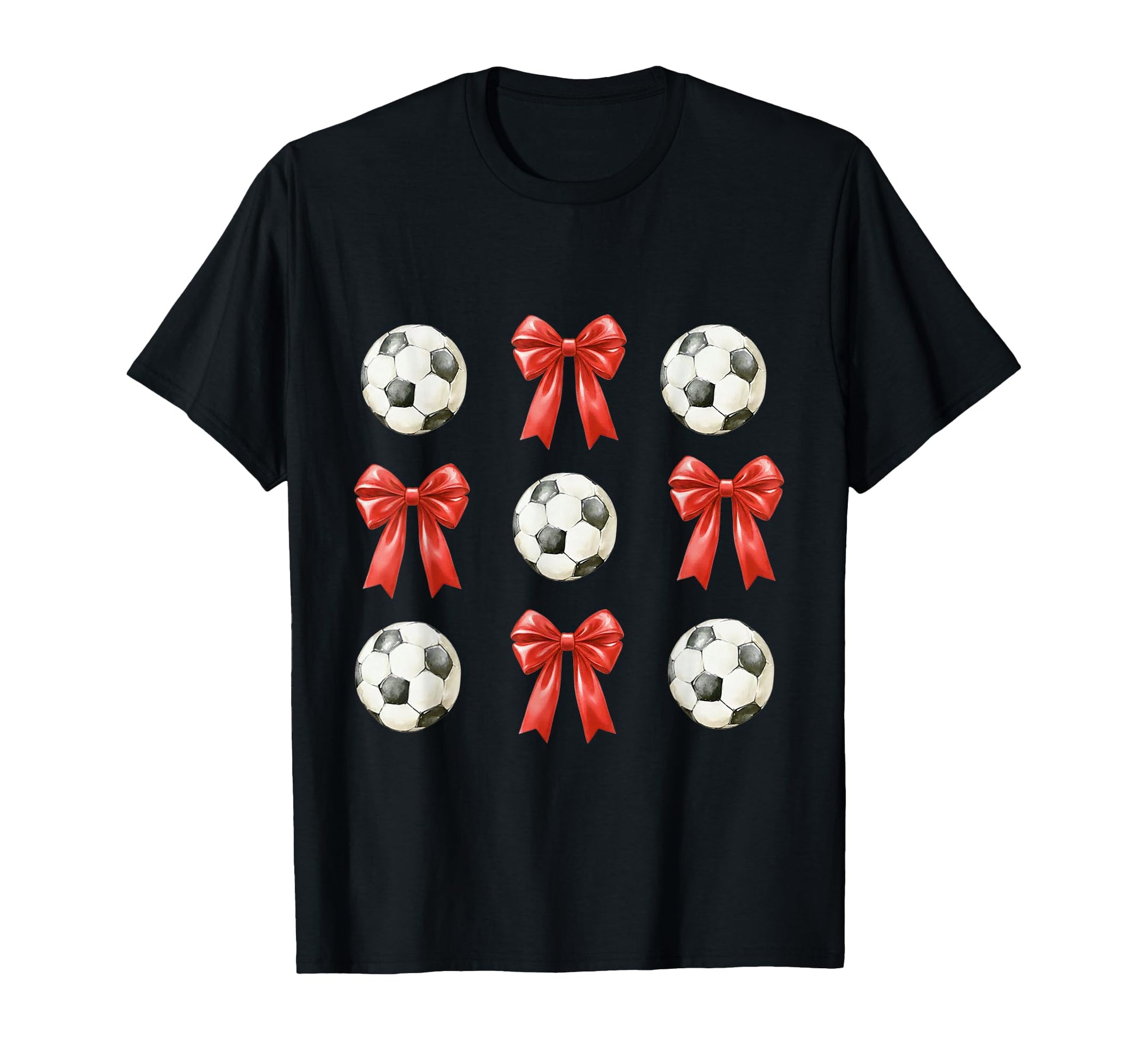 Soccer Mom Red Coquette Bow T-Shirt - Novelty Apparel for Adults - T-Shirt, Sweatshirt, Hoodie