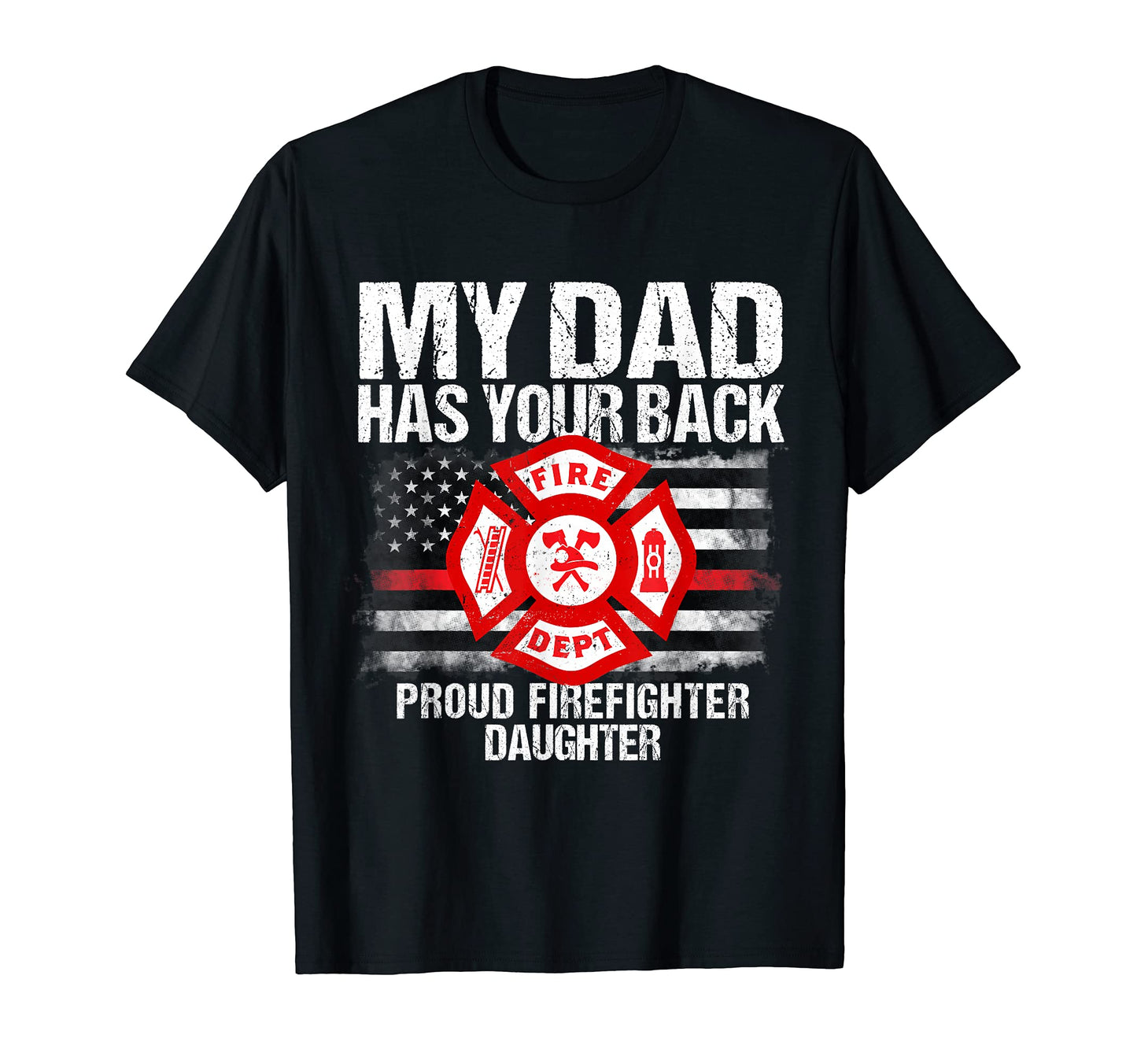 My Dad Has Back Firefighter Family T-Shirt - Aesthetic Graphic for Adults - T-Shirt, Sweatshirt, Hoodie
